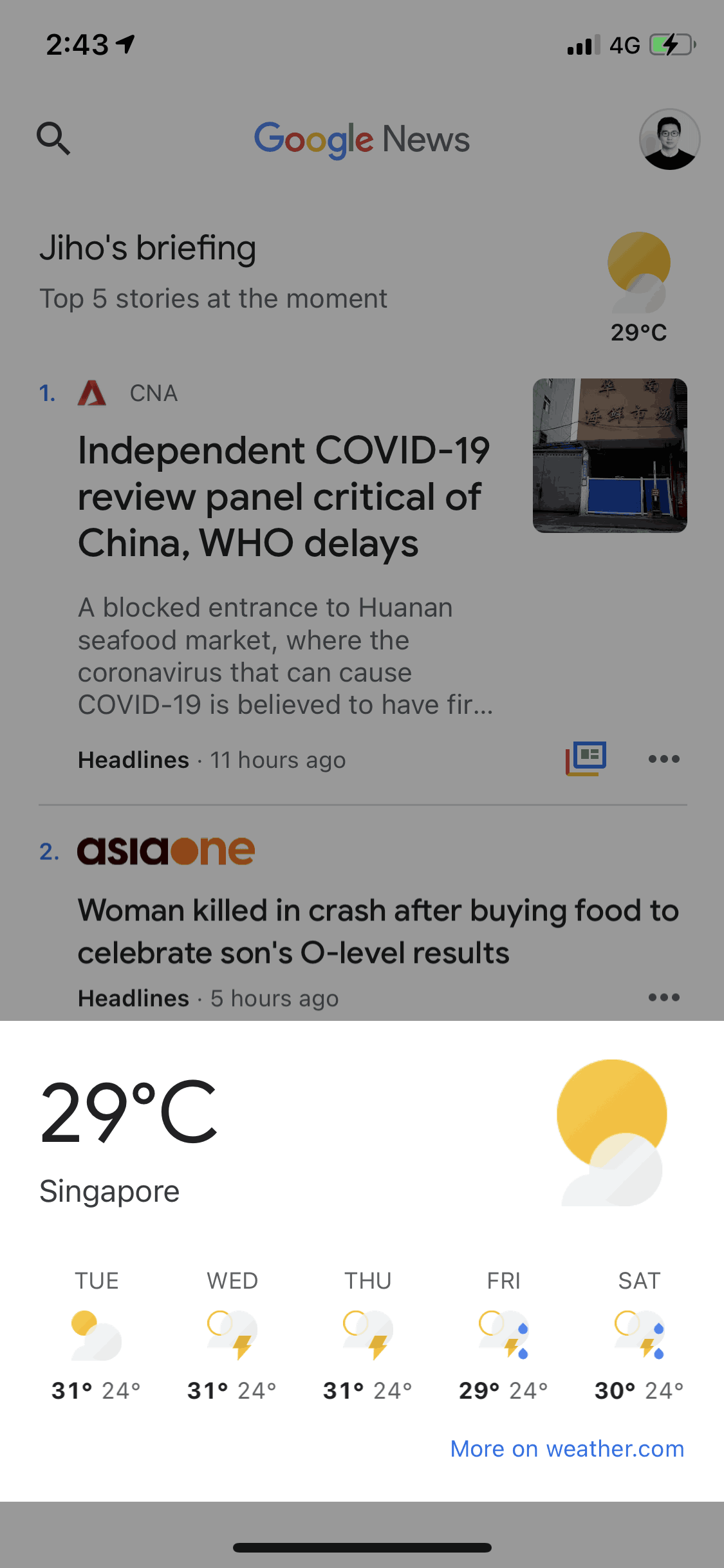 Google News iOS News interface screenshot 7