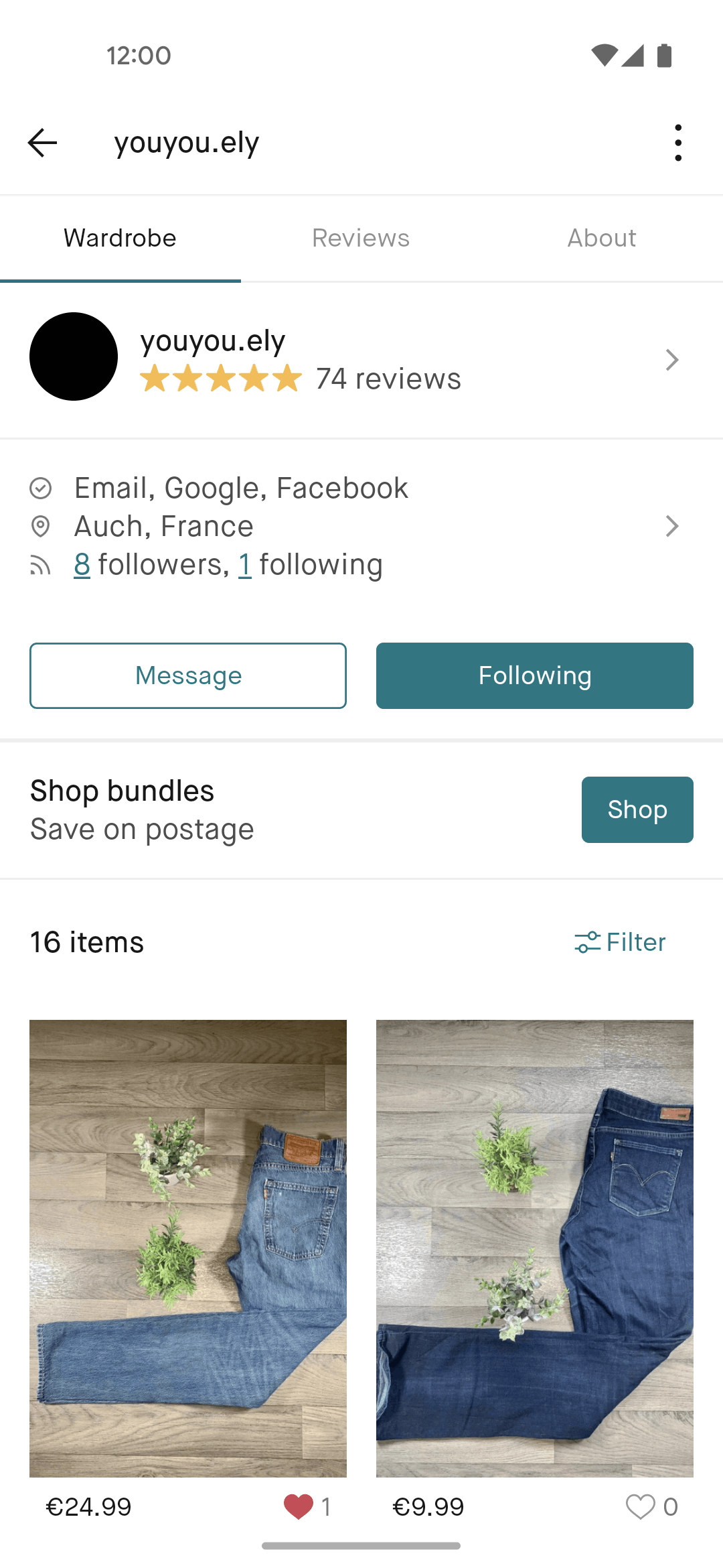 Vinted Android Shopping interface screenshot 10