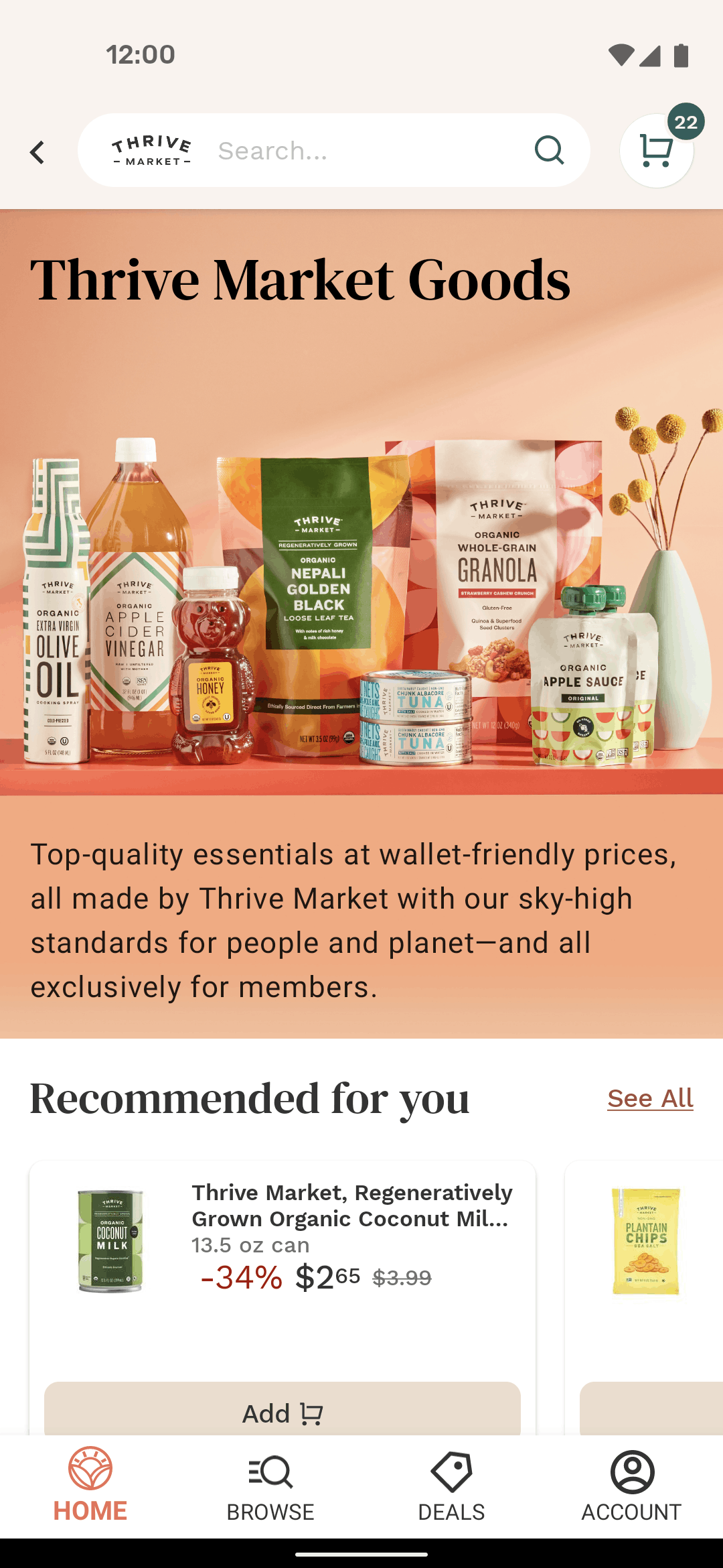 Thrive Market Android Shopping interface screenshot 11