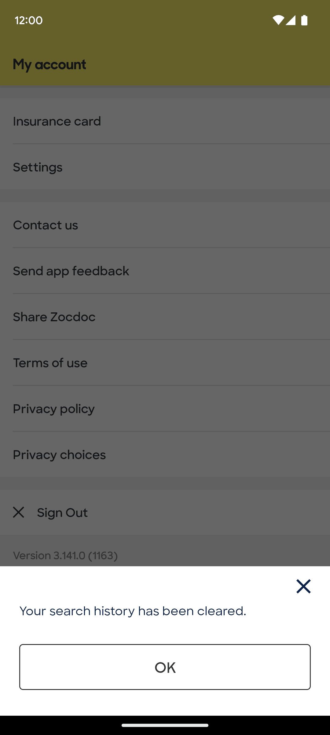 Zocdoc Android Medical interface screenshot 20