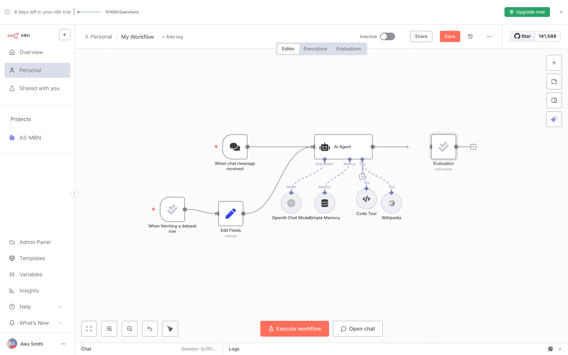 n8n Web AI interface screenshot 1
