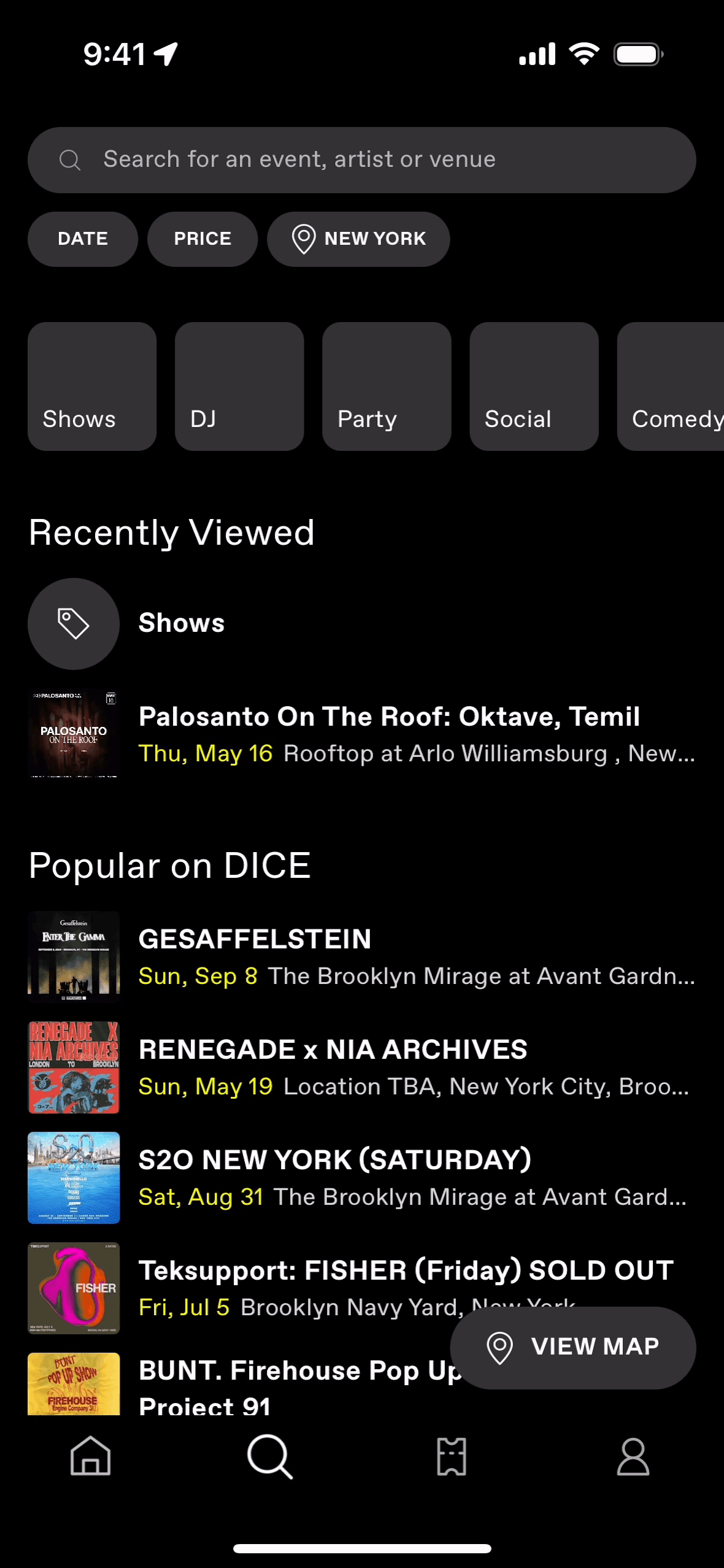 DICE iOS Entertainment interface screenshot 13