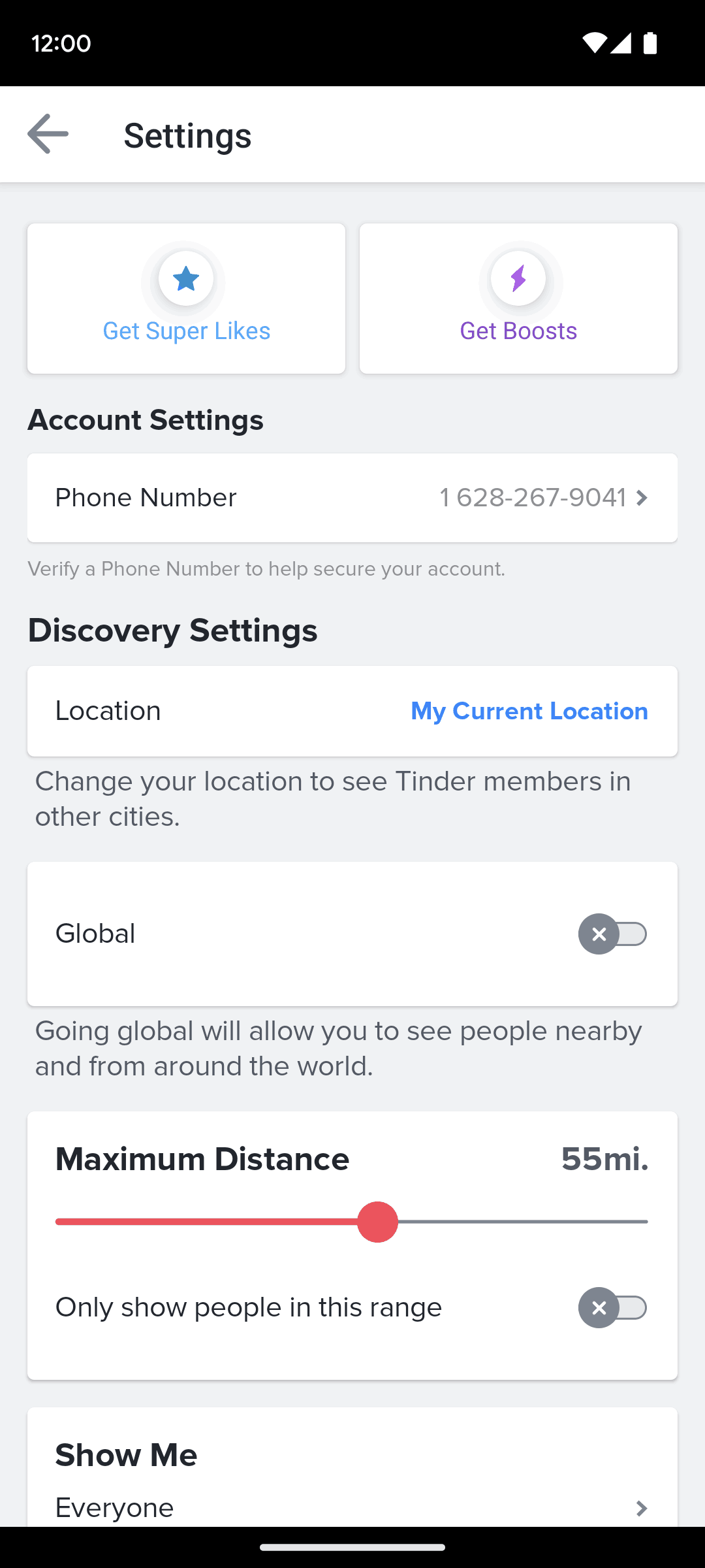 Tinder Android Social Networking interface screenshot 24
