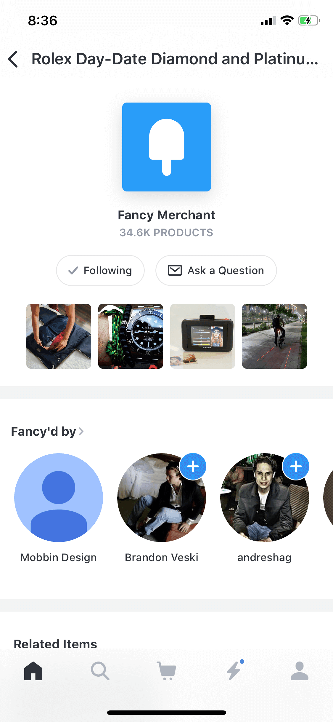 Fancy iOS Shopping interface screenshot 22