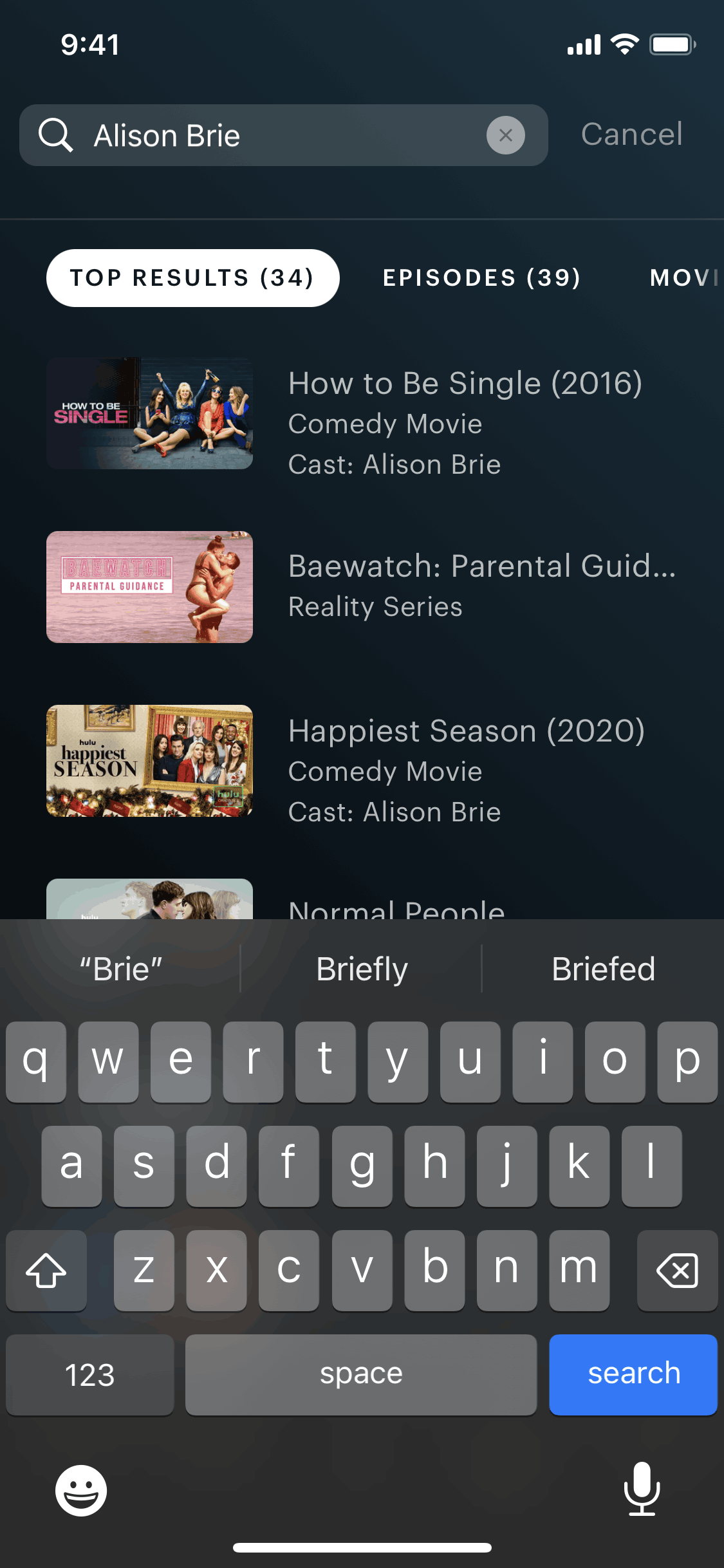 Hulu iOS Entertainment interface screenshot 11