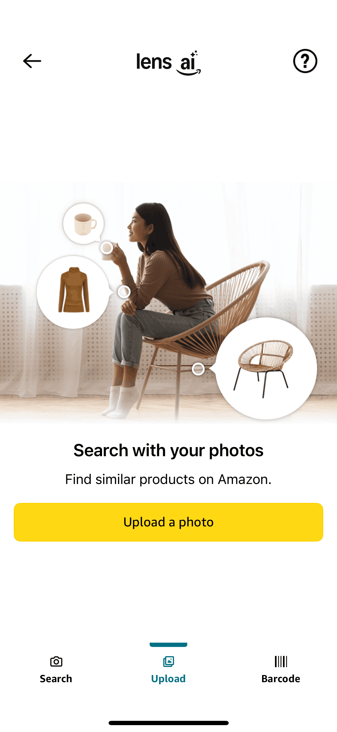 Search with photo on Amazon Shopping (ios) screen 2
