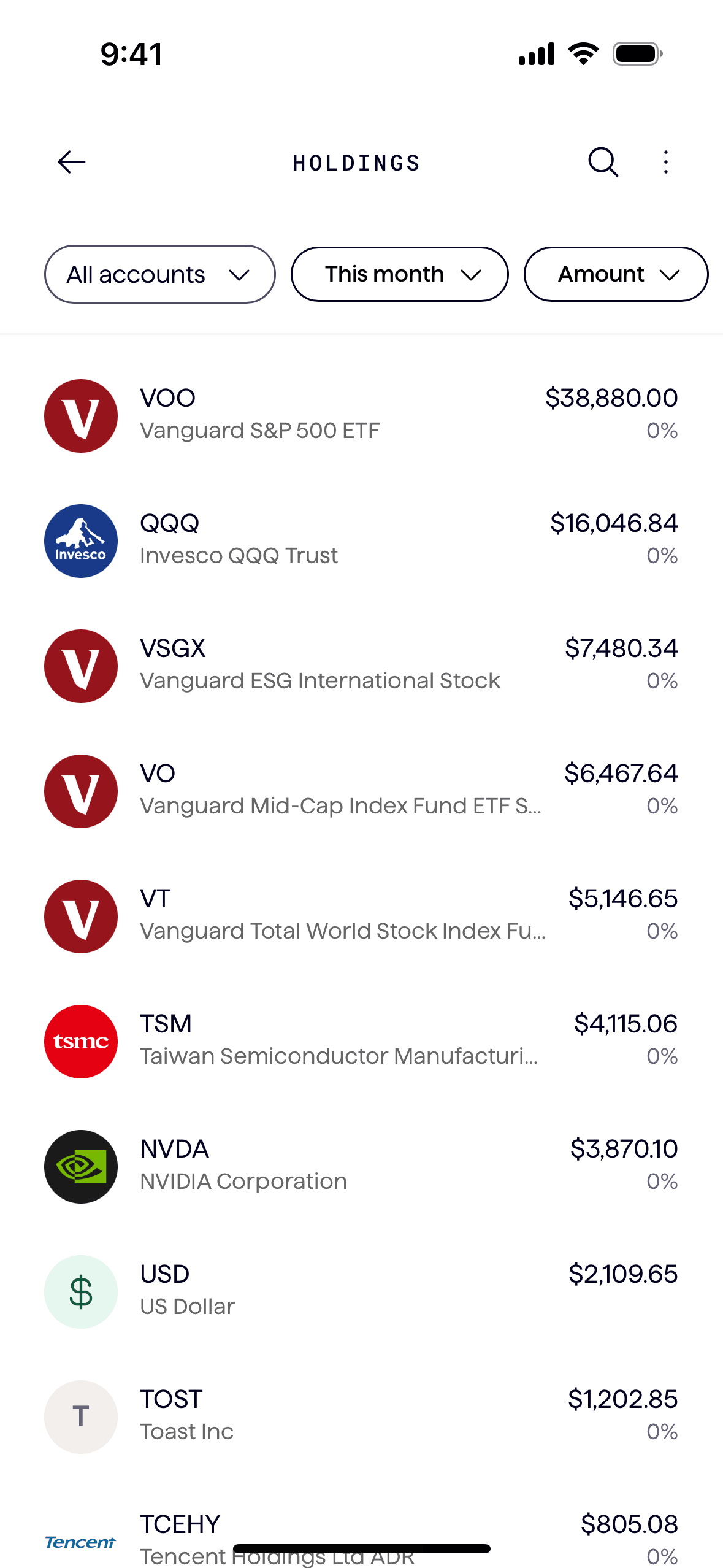 Origin iOS Finance interface screenshot 7