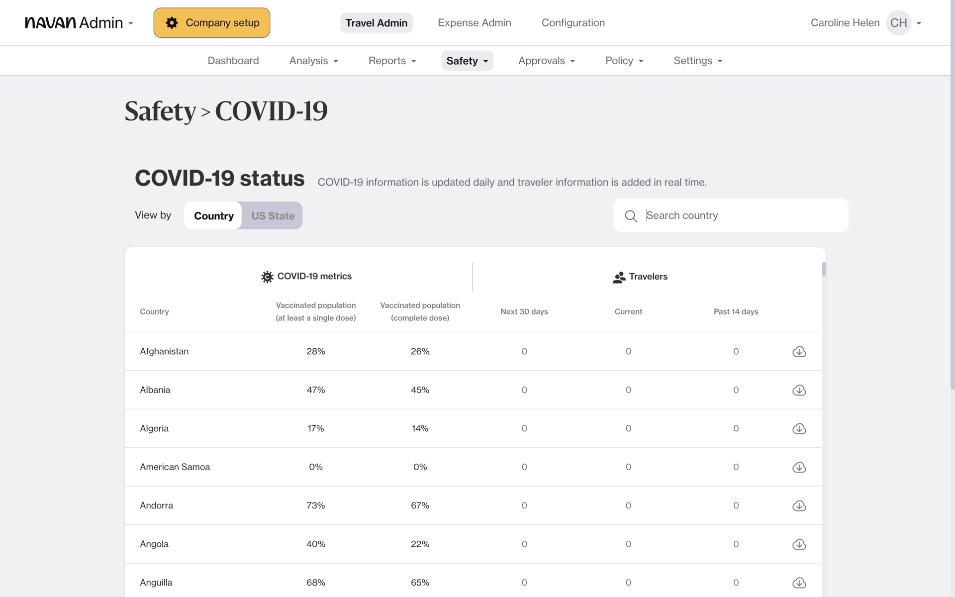 Navan Web Business interface screenshot 10