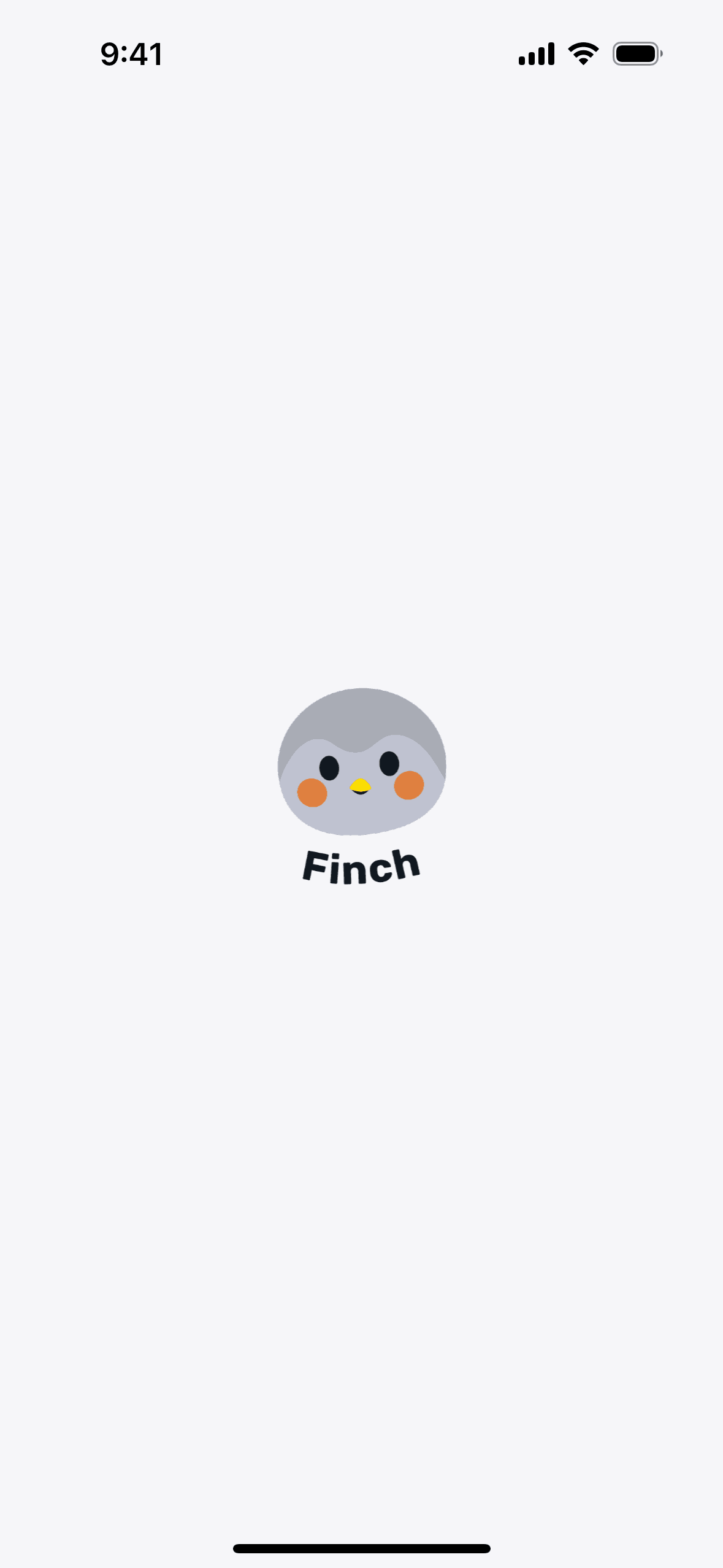 Finch iOS Health & Fitness interface screenshot 1