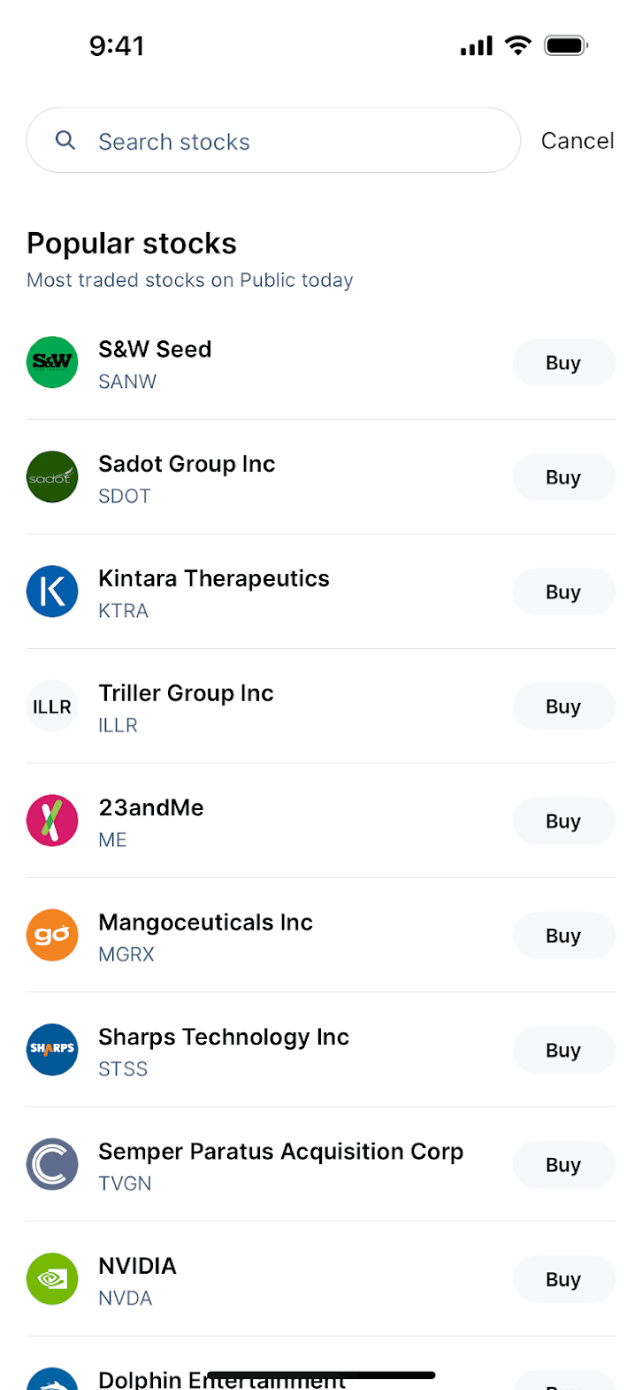Public iOS Finance interface screenshot 16