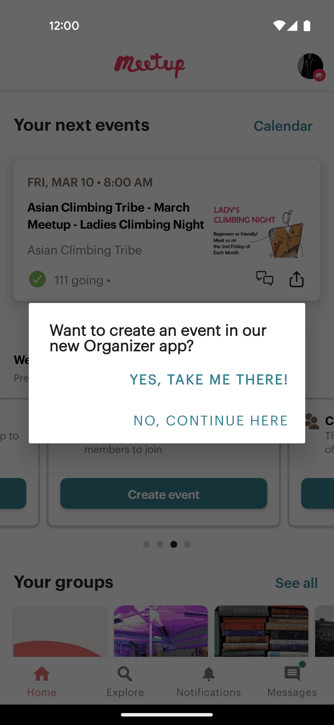 Meetup Android Social Networking interface screenshot 12