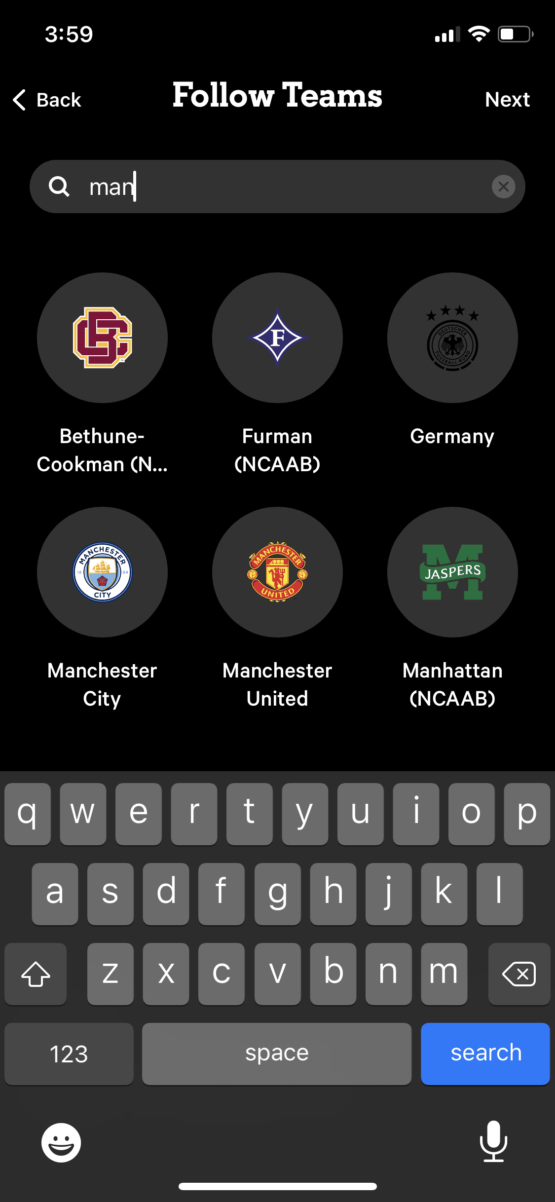 The Athletic iOS Sports interface screenshot 4