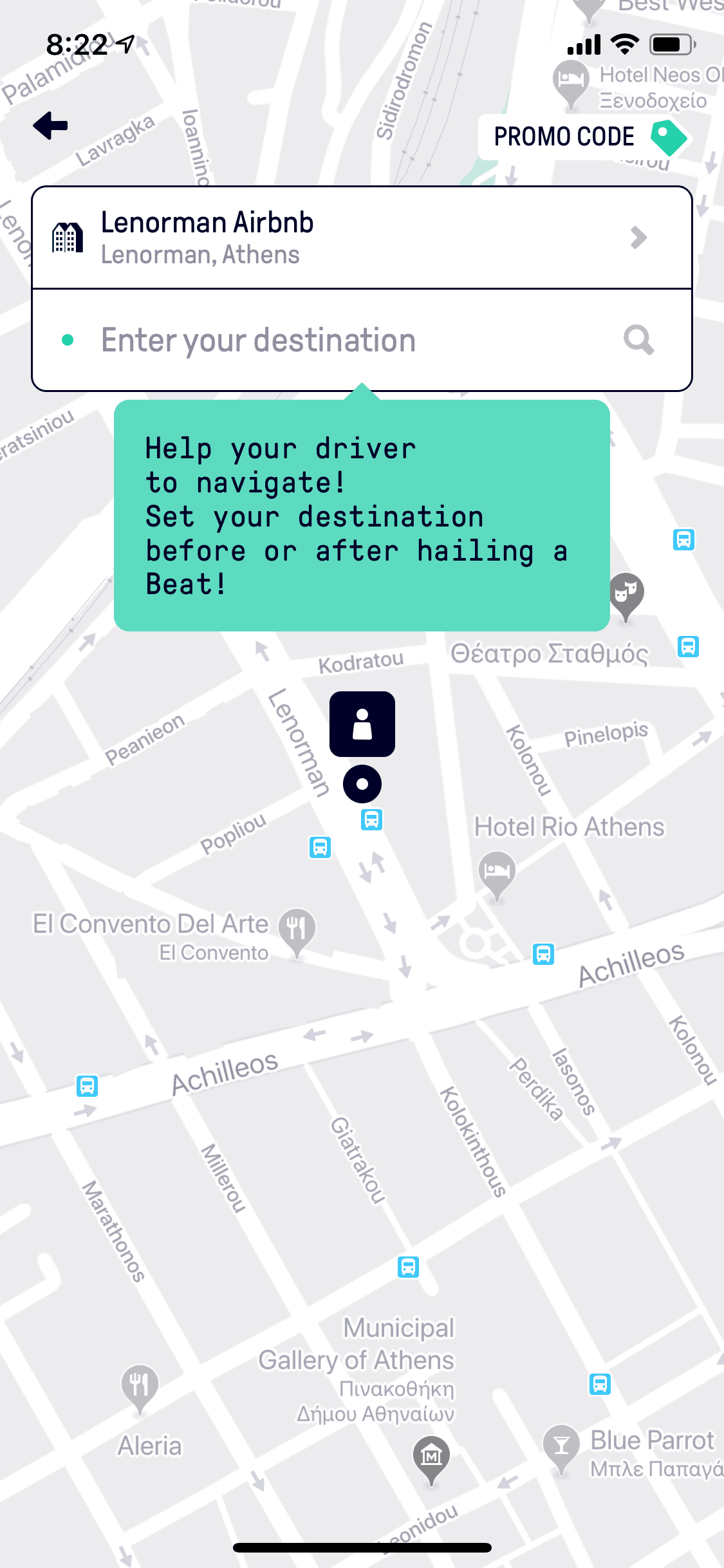Beat Passenger iOS Maps & Navigation interface screenshot 15