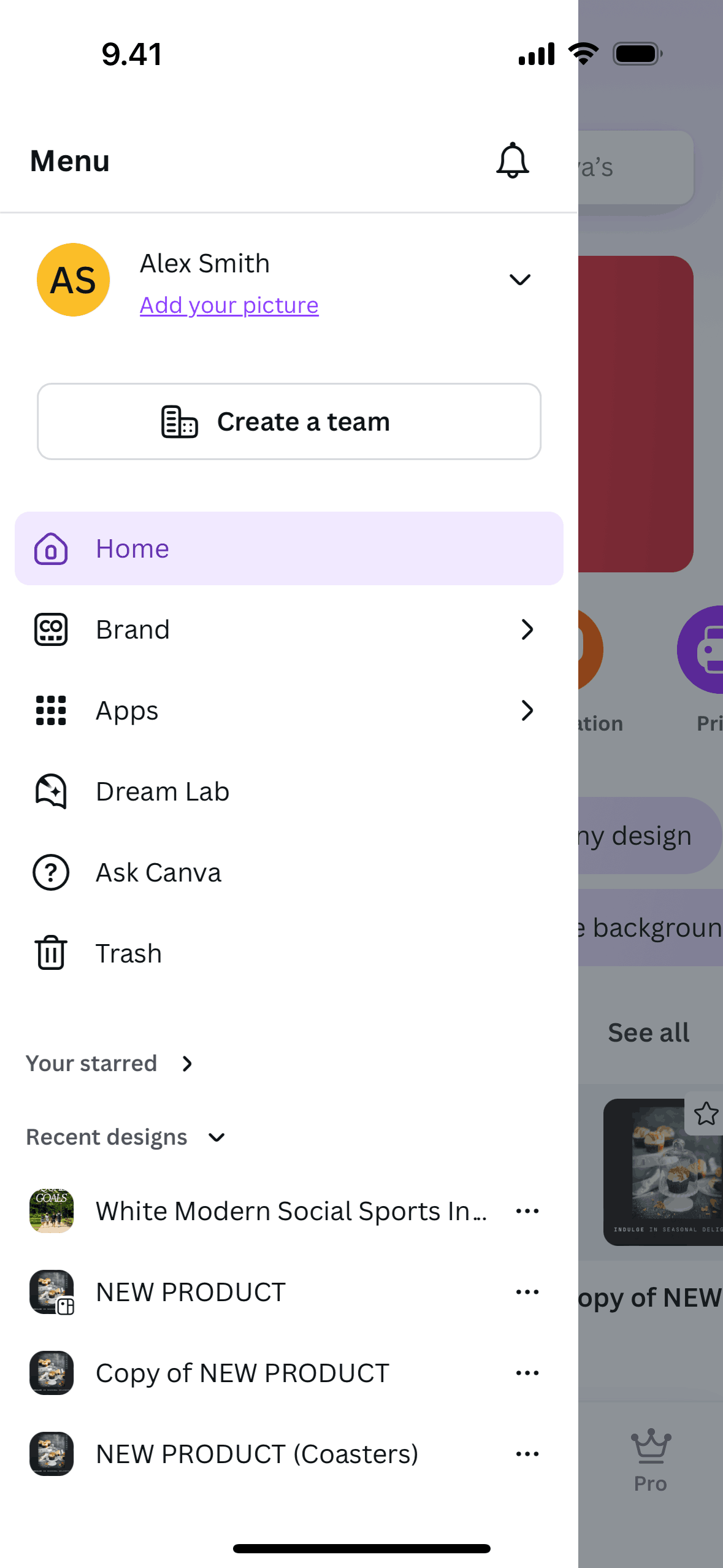 Canva iOS Photo & Video interface screenshot 2