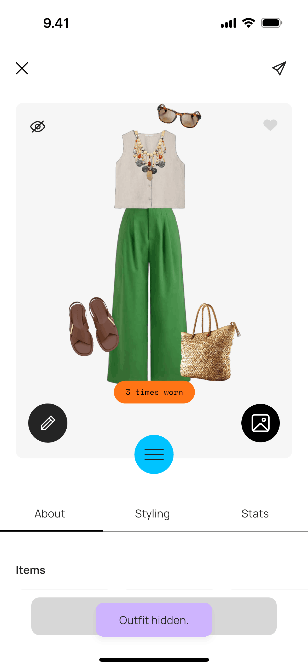 Whering iOS Lifestyle interface screenshot 6