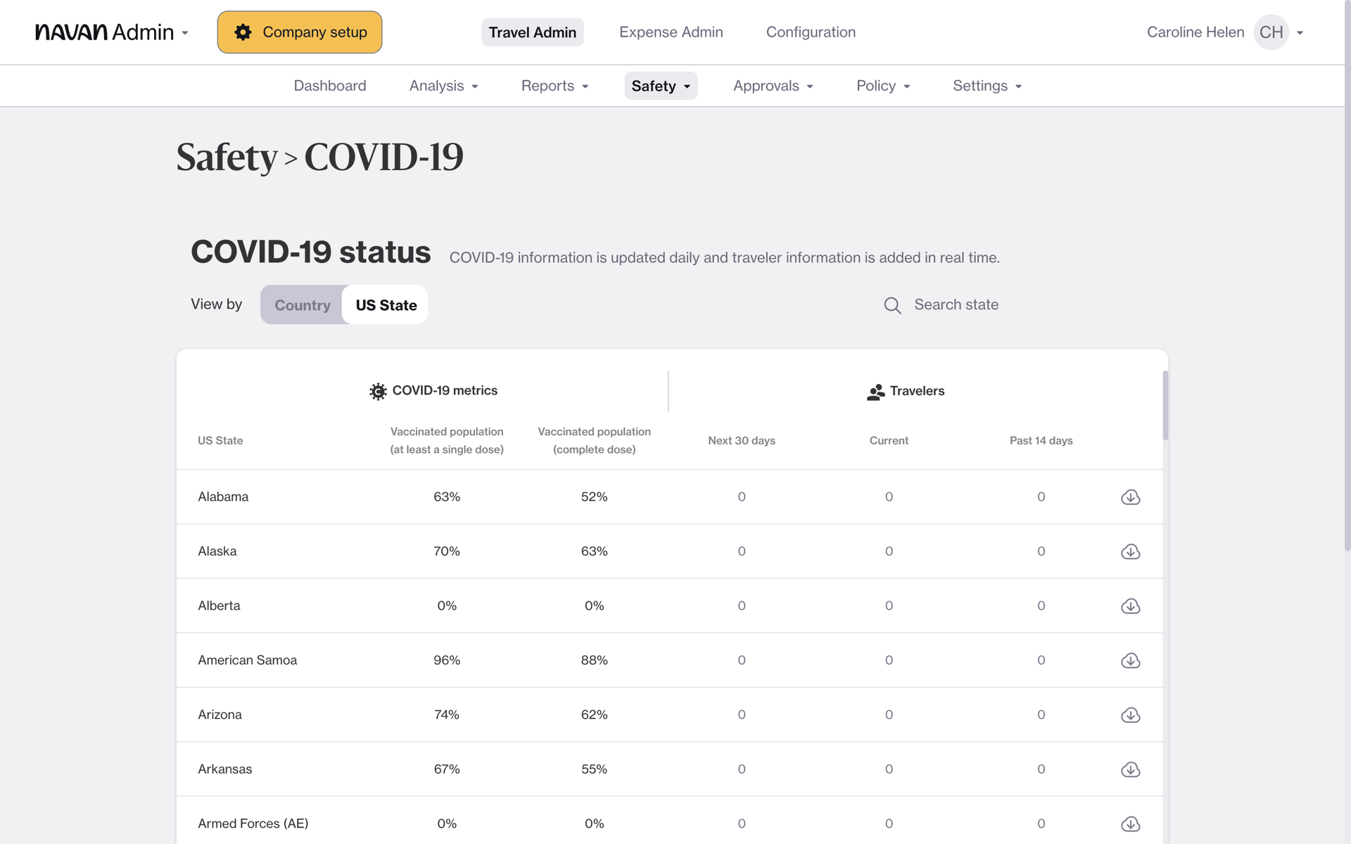 Navan Web Business interface screenshot 9