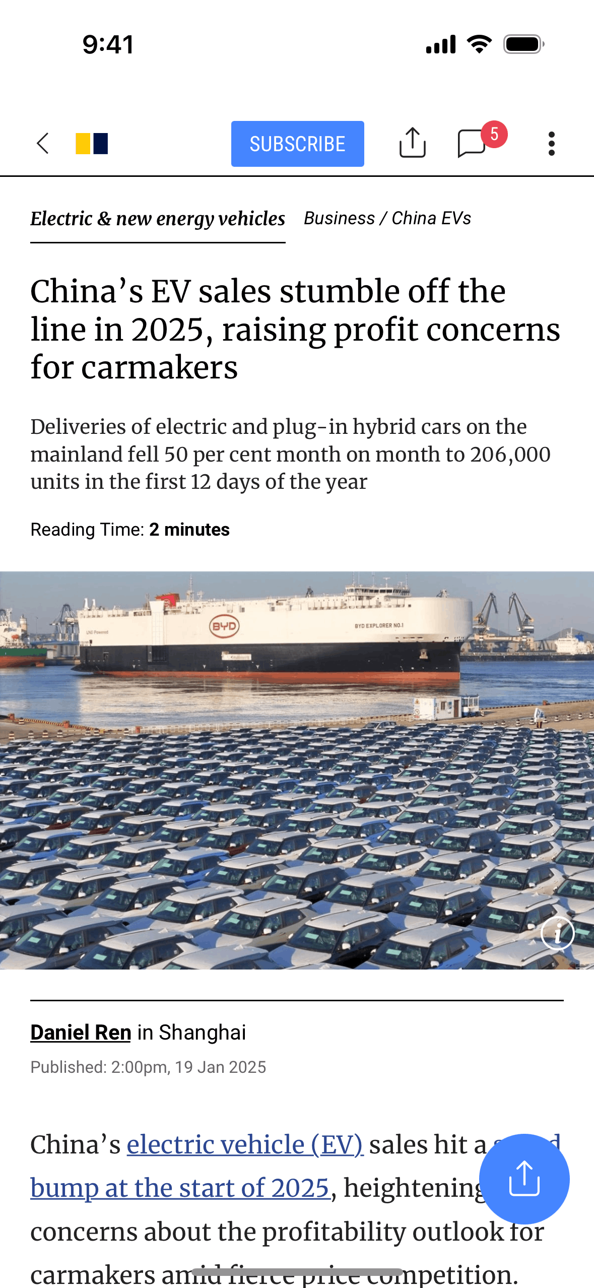 South China Morning Post iOS News interface screenshot 3