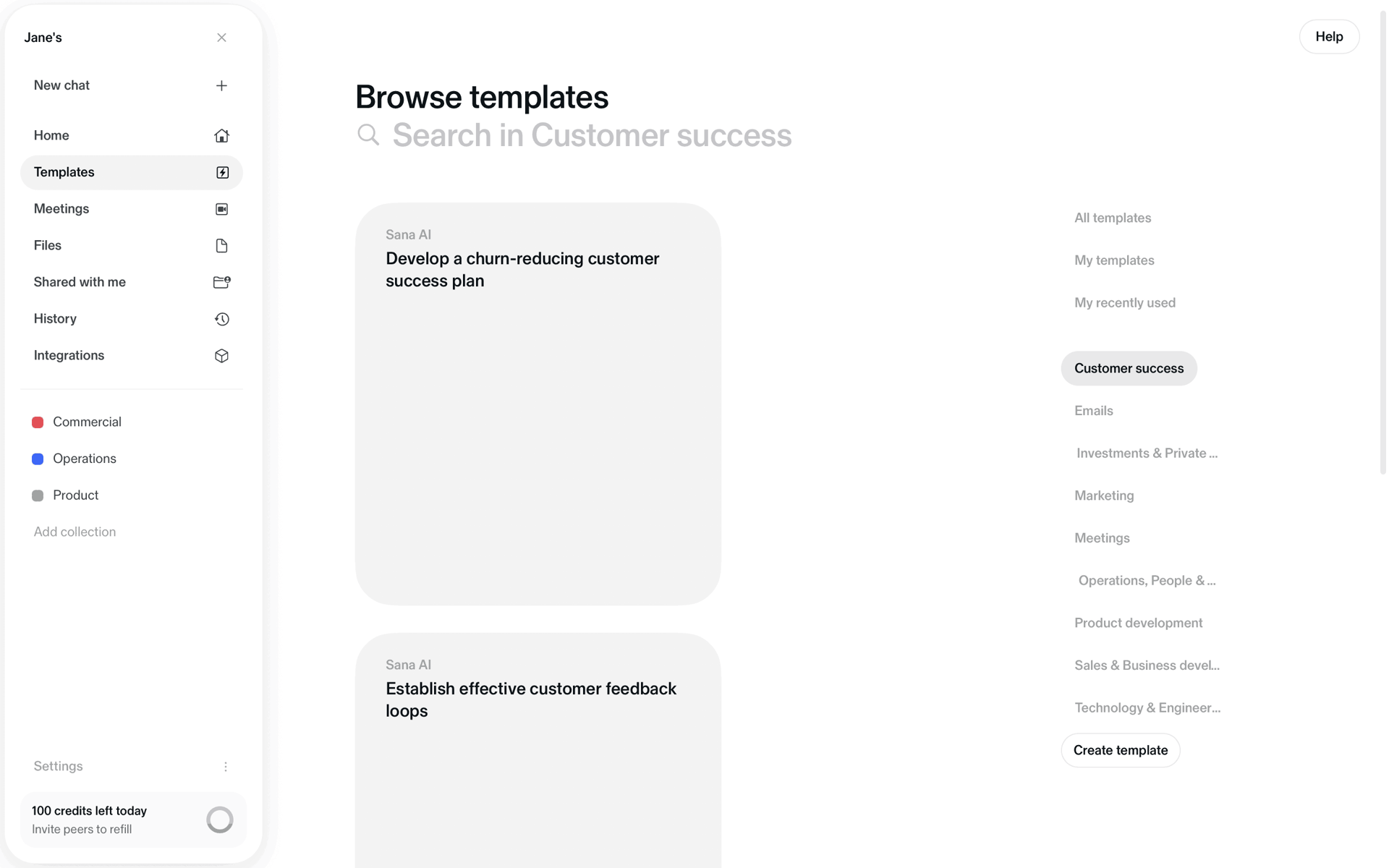 Sana AI Web AI interface screenshot 3