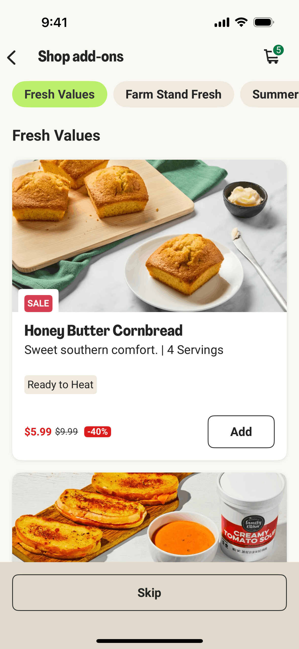 HelloFresh iOS Food & Drink interface screenshot 2