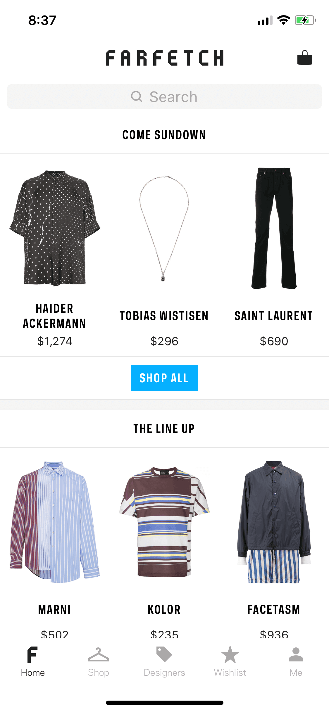 FARFETCH iOS Shopping interface screenshot 15