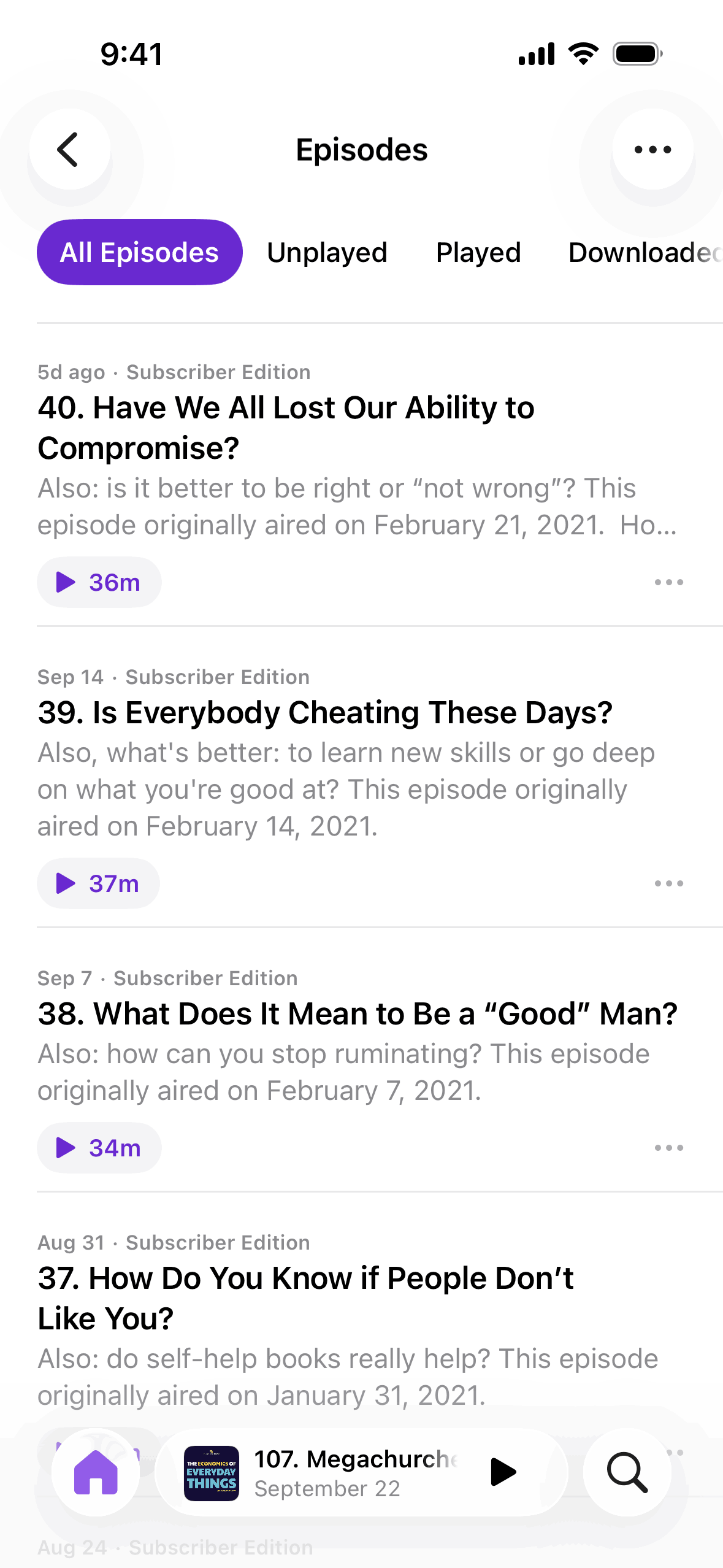 Apple Podcasts iOS Music & Audio interface screenshot 24