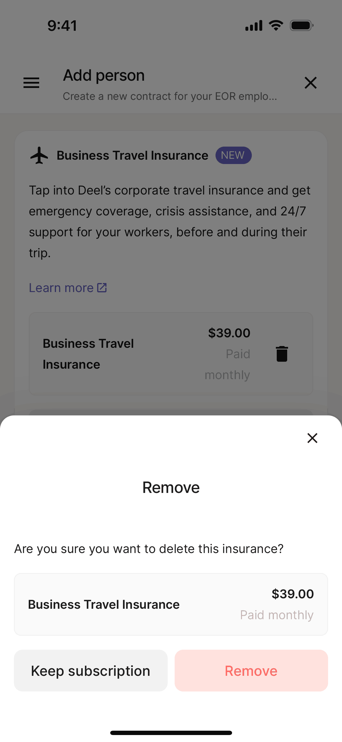 Deel iOS Business interface screenshot 19