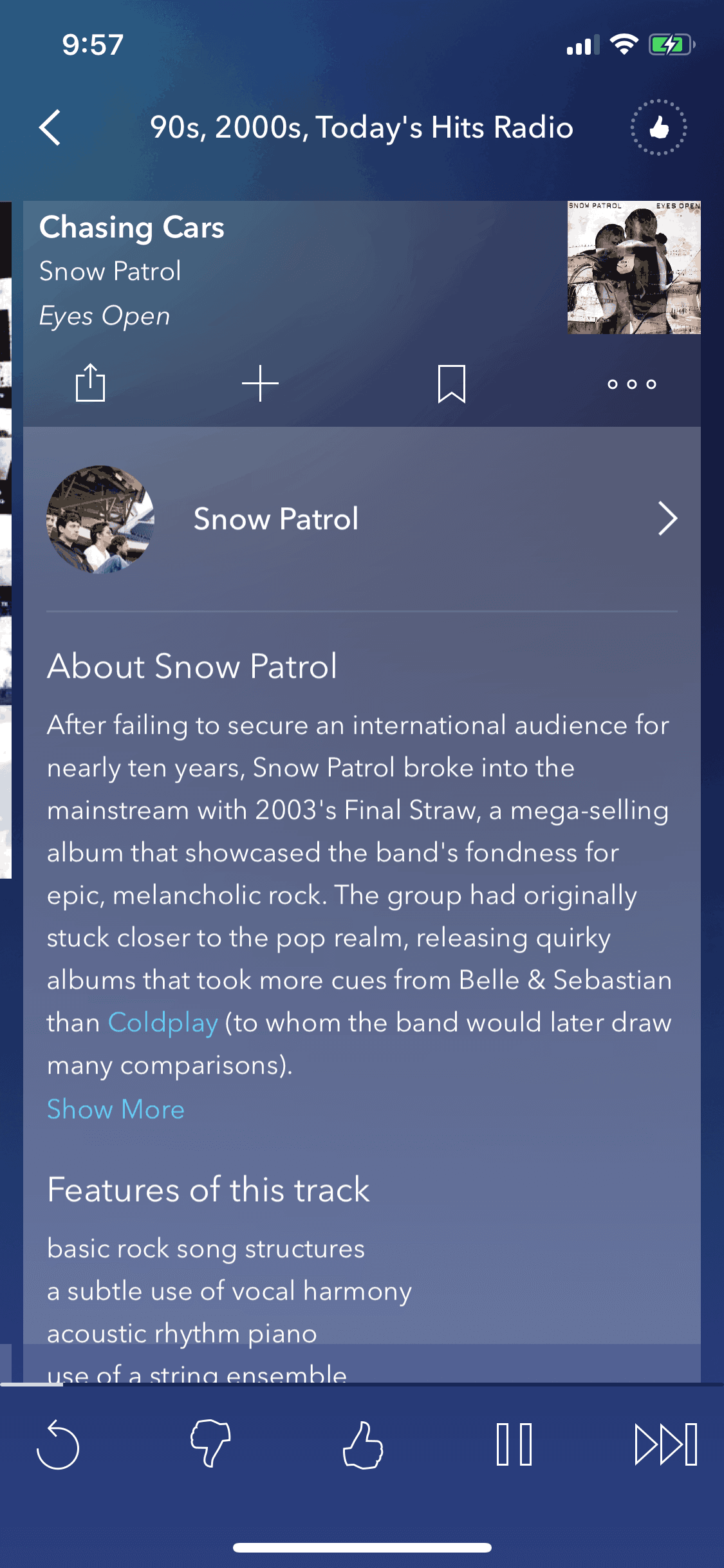 Pandora iOS Music & Audio interface screenshot 20