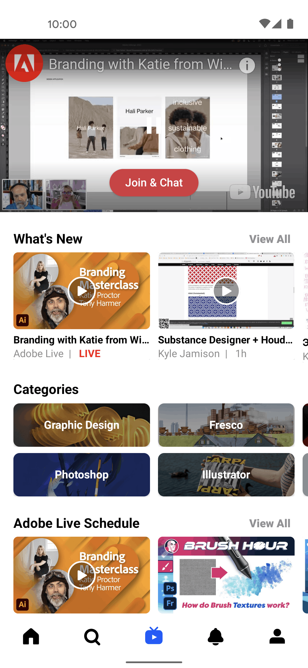 Behance Android Social Networking interface screenshot 5
