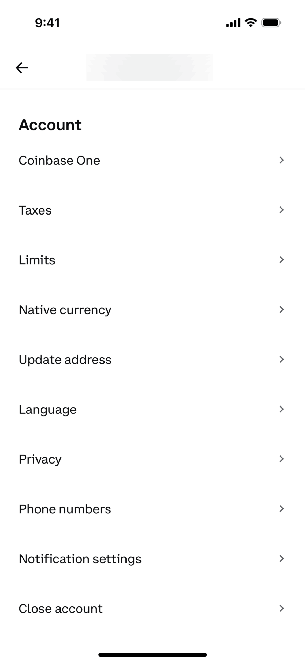 Coinbase iOS Finance interface screenshot 2