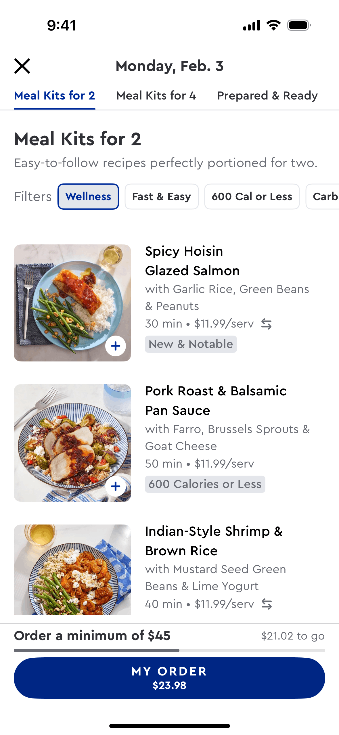 Blue Apron iOS Shopping interface screenshot 24