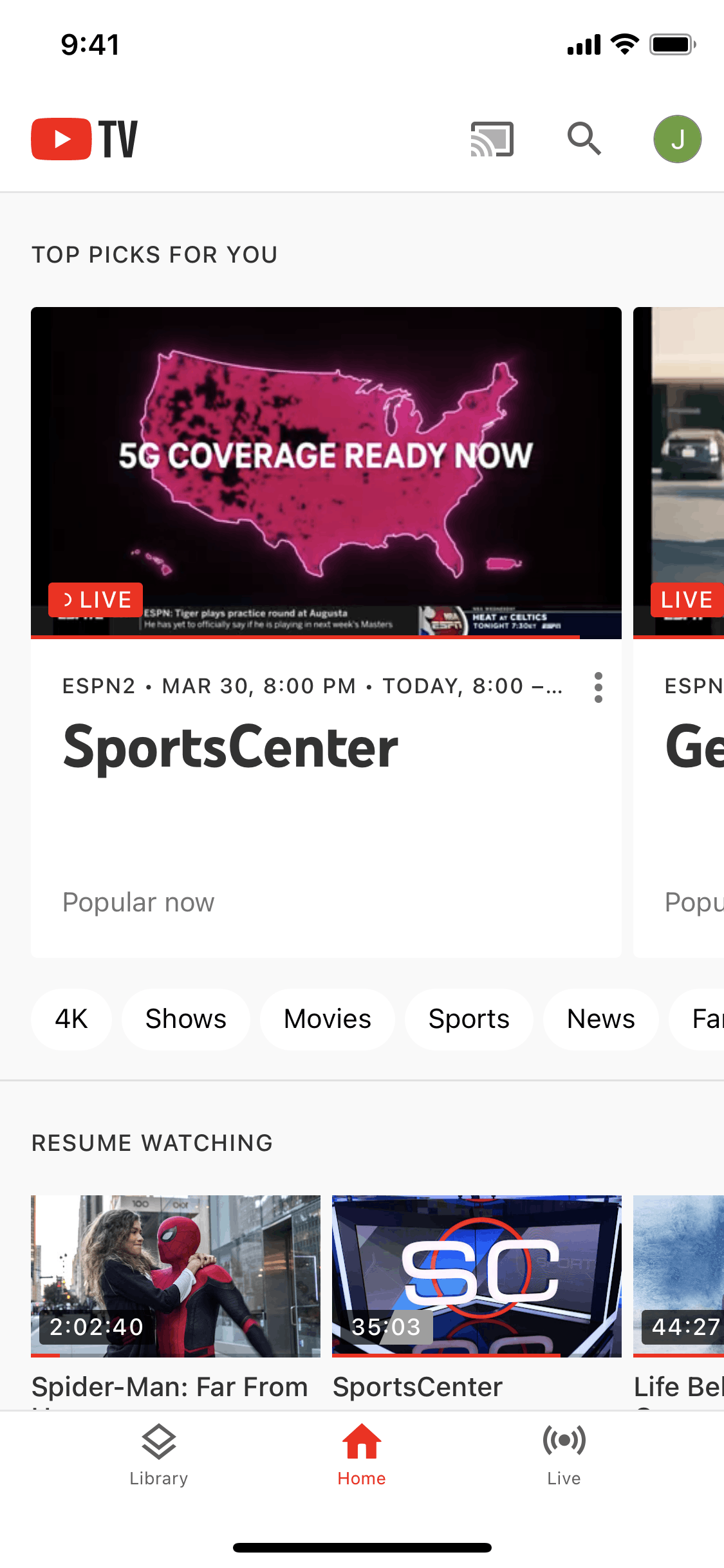 Onboarding on YouTube TV (ios) screen 15