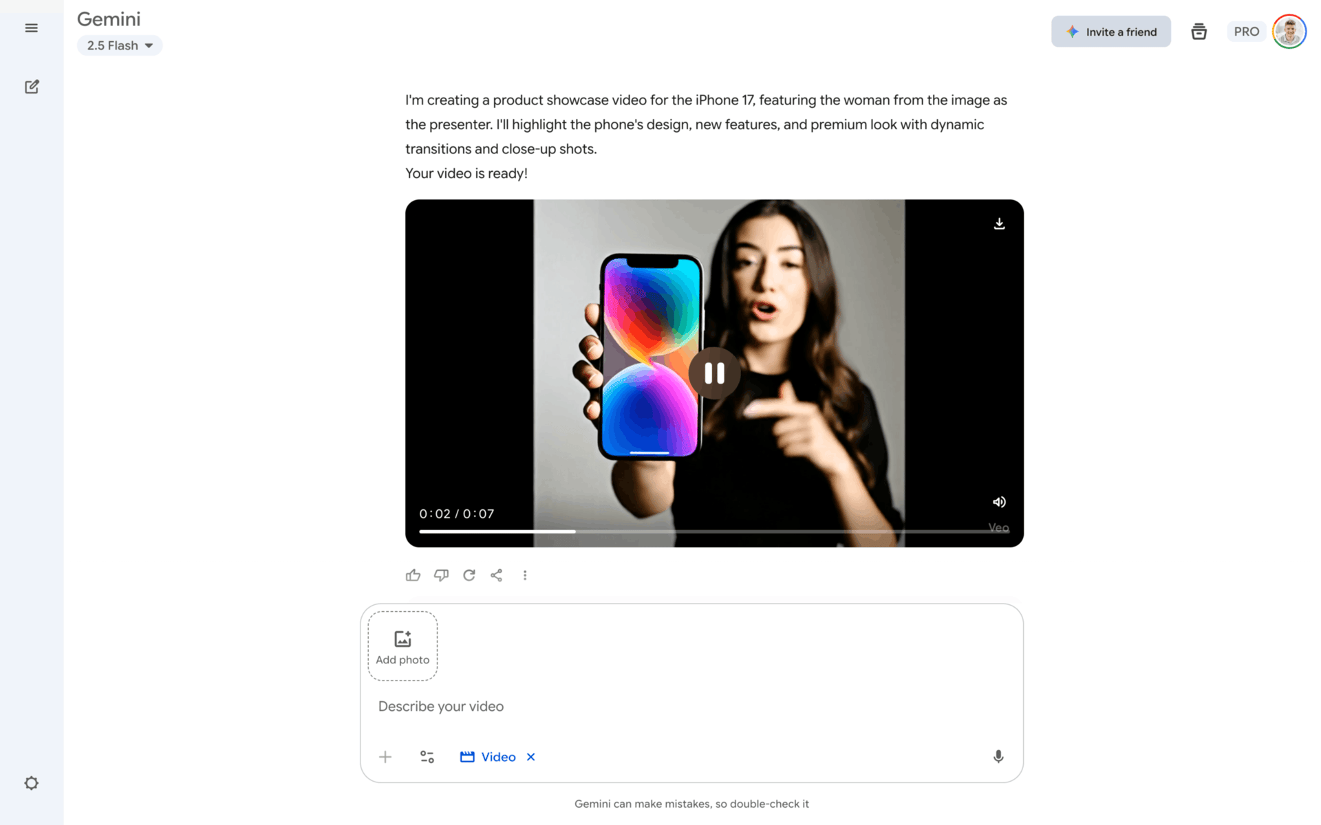 Google Gemini Web AI interface screenshot 3