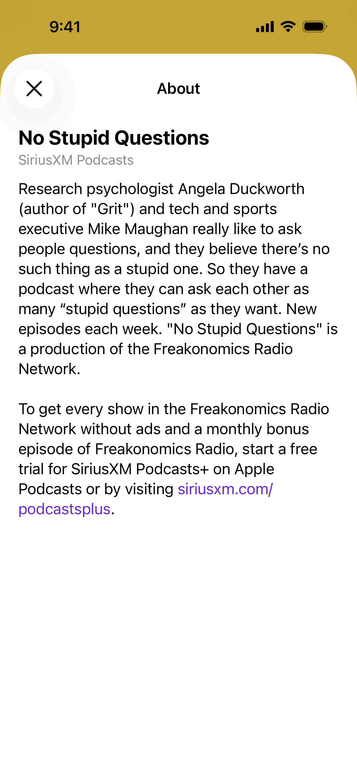 Apple Podcasts iOS Music & Audio interface screenshot 23