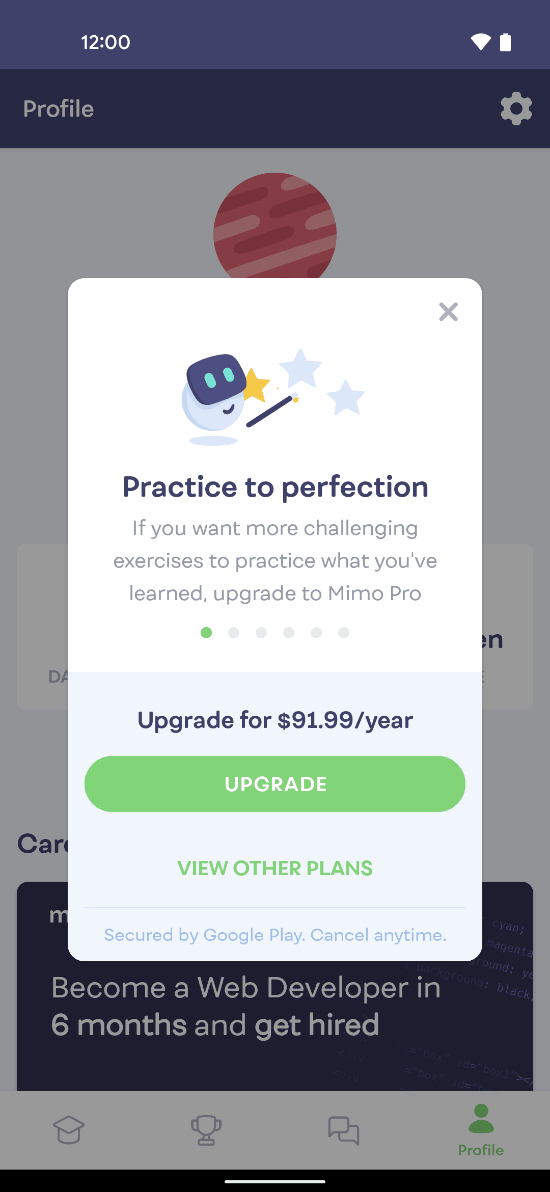 Mimo Android Education interface screenshot 14