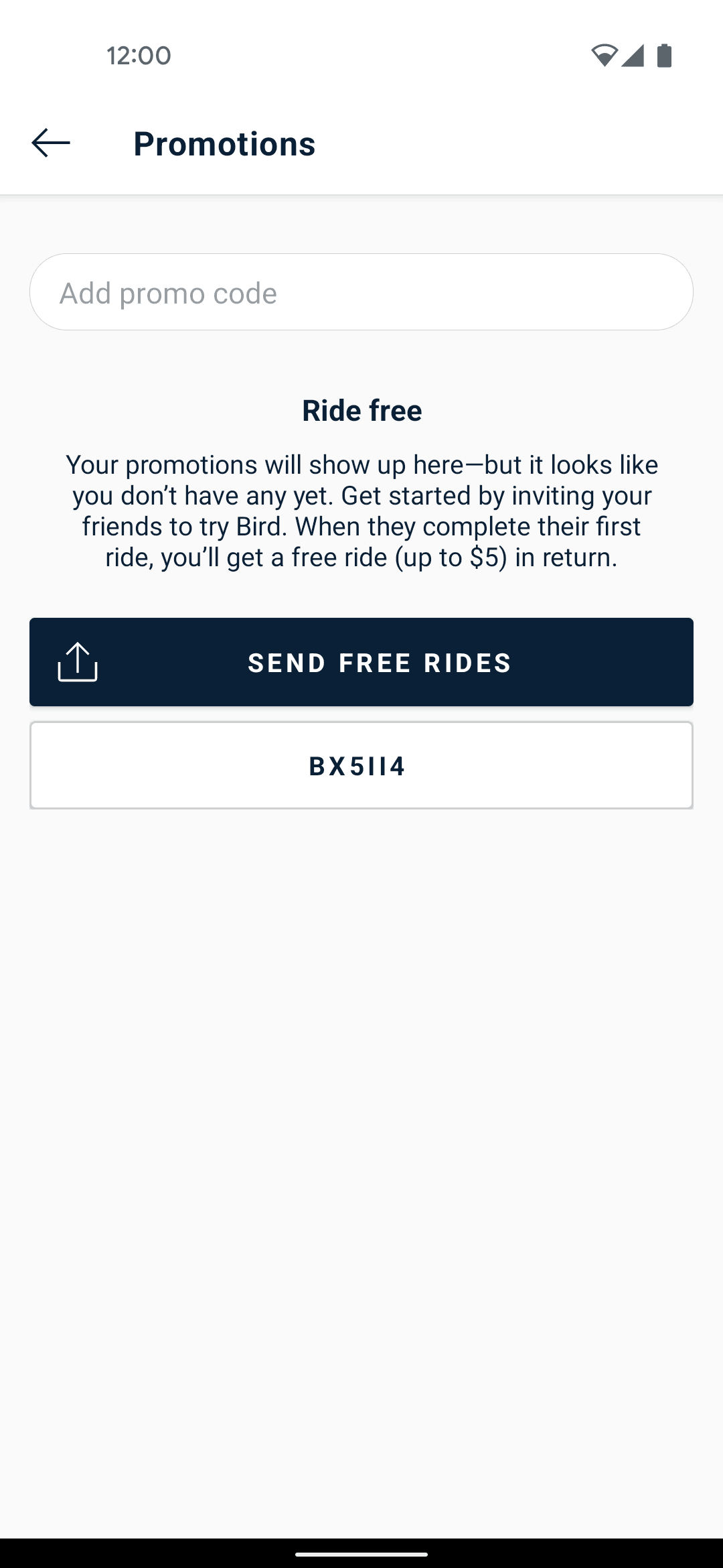 Bird Android Travel & Transportation interface screenshot 19