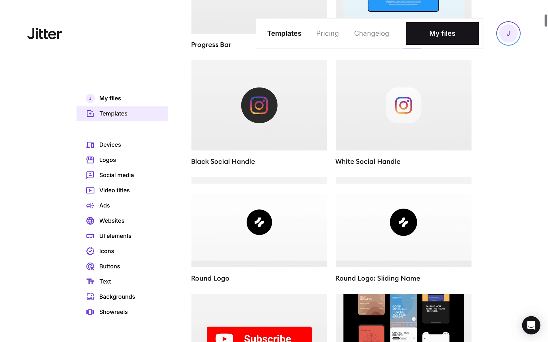 Jitter Web Graphics & Design interface screenshot 2