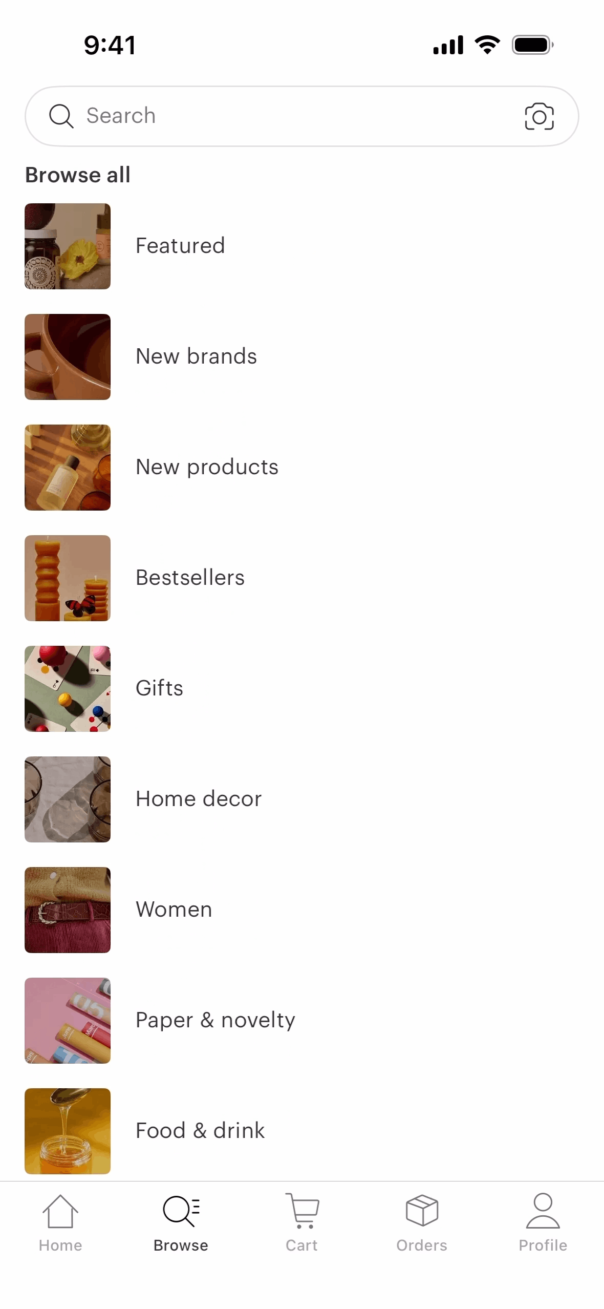 Faire Wholesale iOS Shopping interface screenshot 3