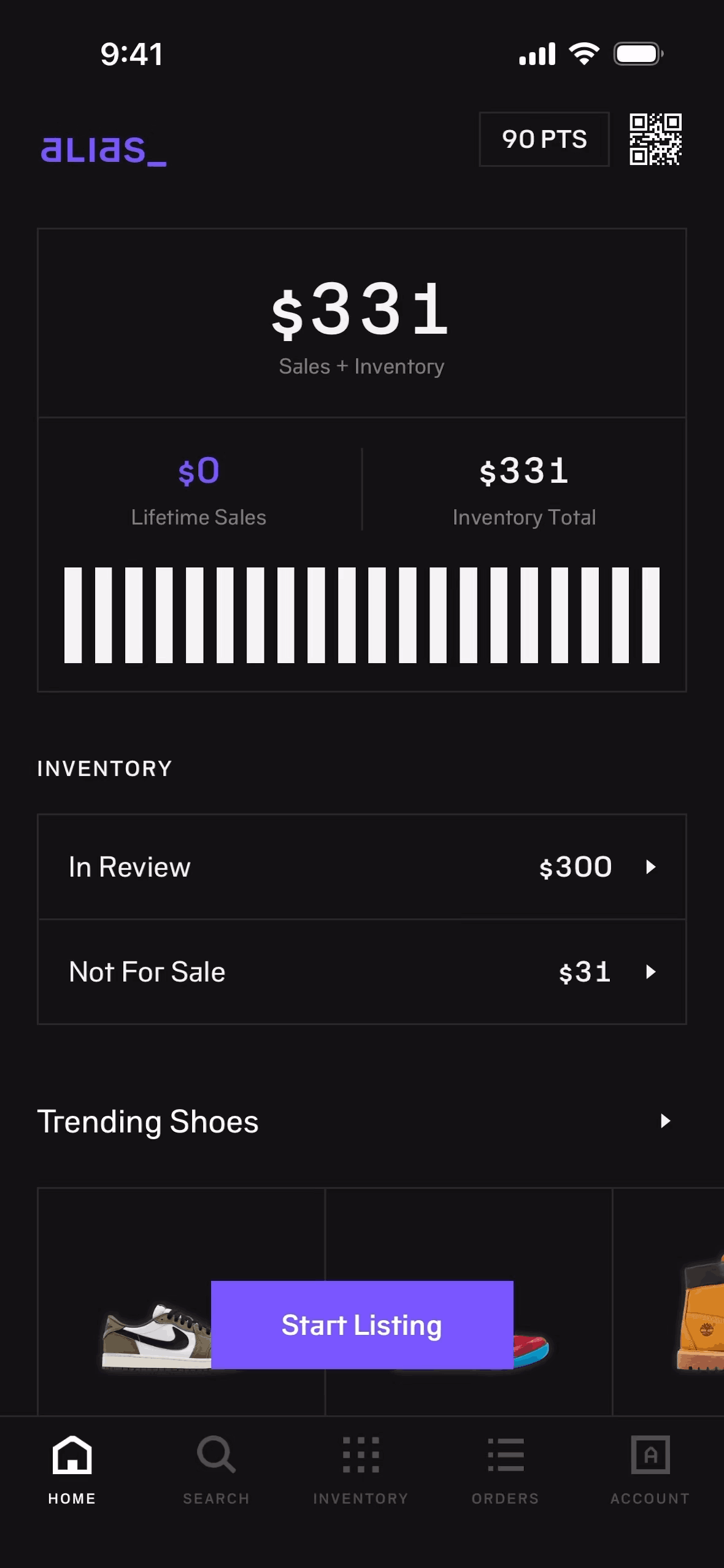 alias iOS Shopping interface screenshot 2