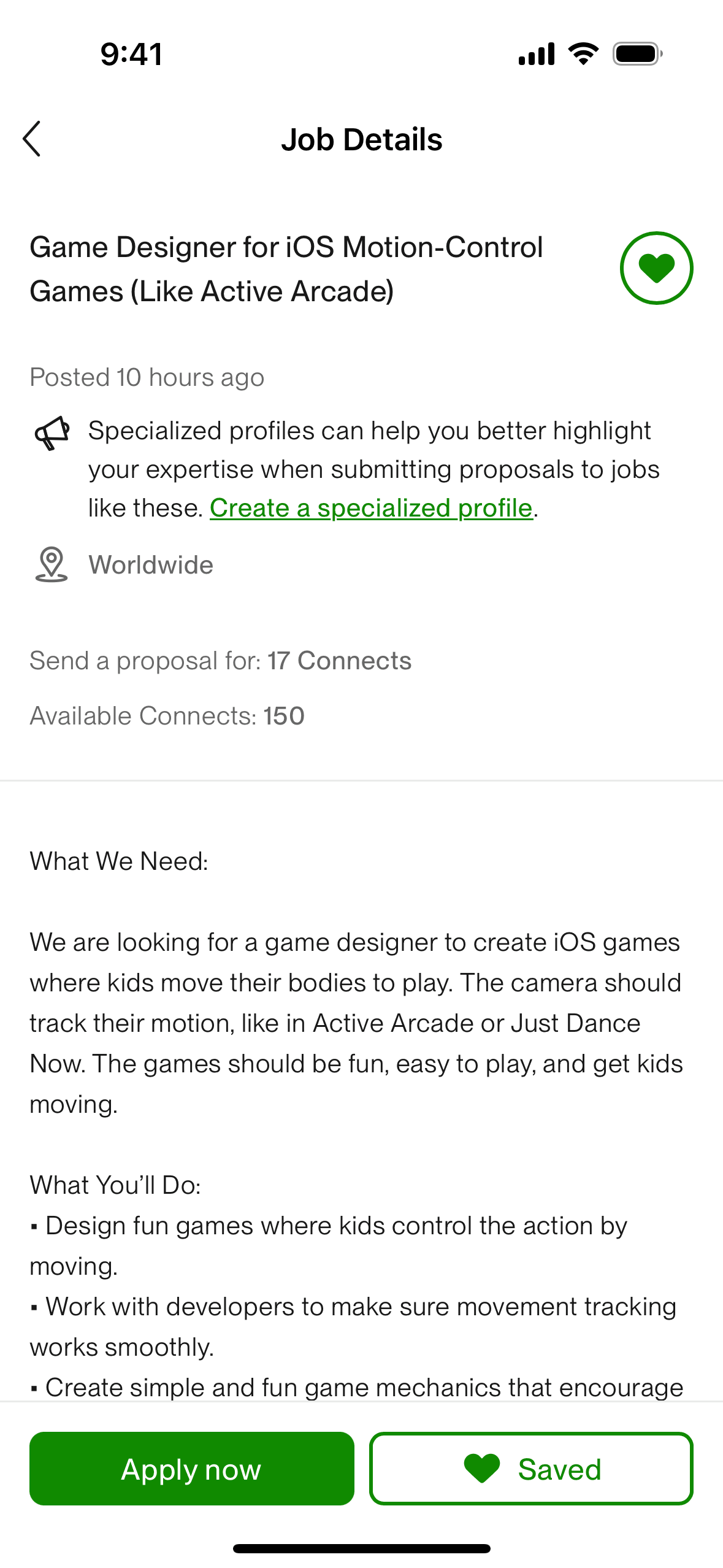 Upwork iOS Business interface screenshot 12