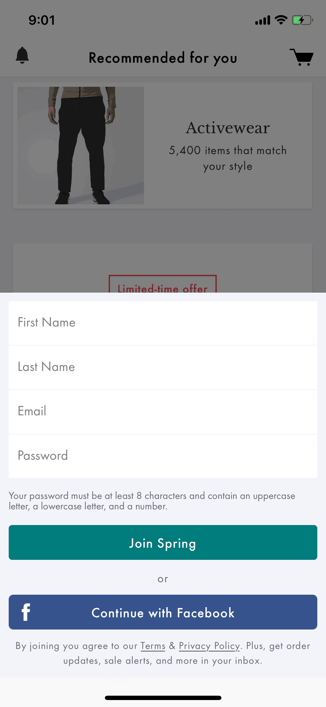 Spring iOS Shopping interface screenshot 14