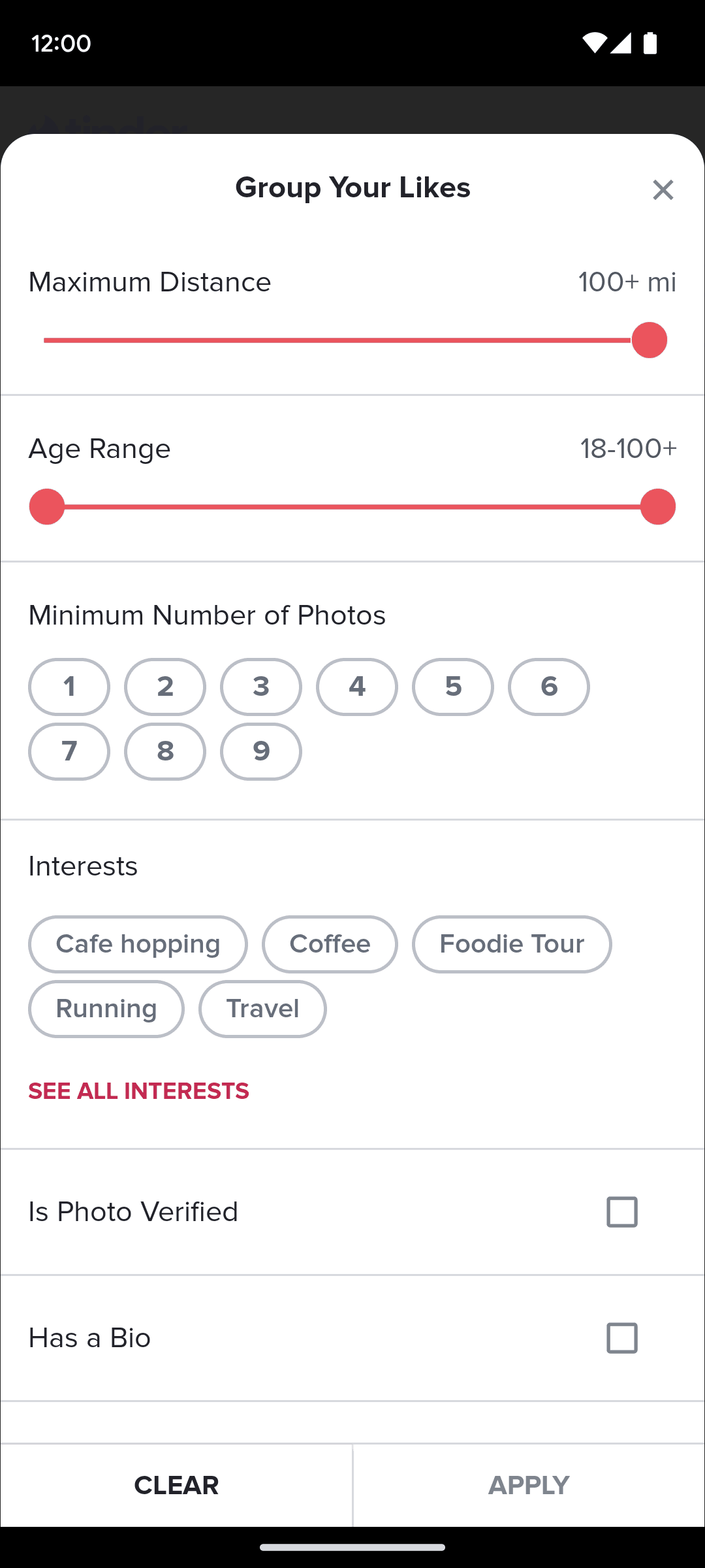 Tinder Android Social Networking interface screenshot 12