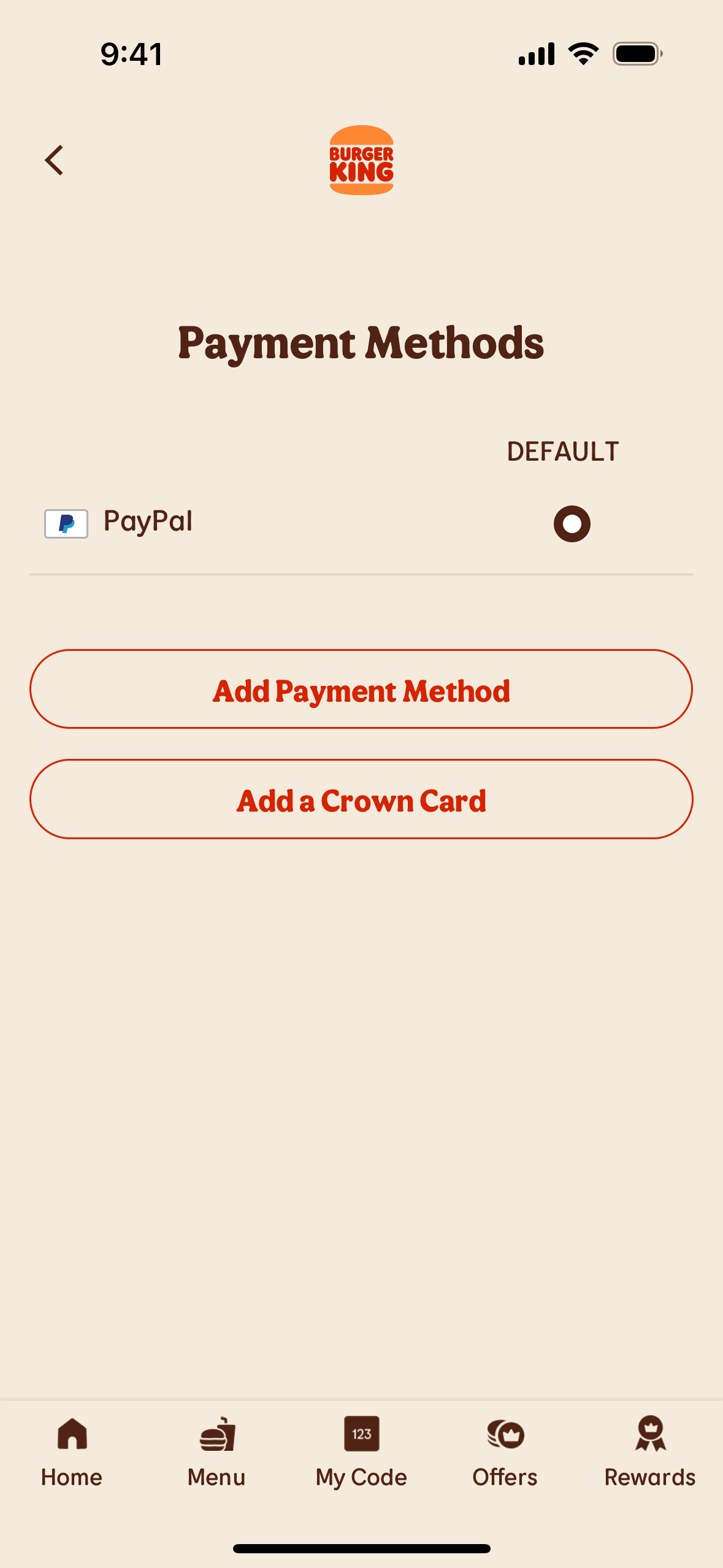 Burger King iOS Food & Drink interface screenshot 18