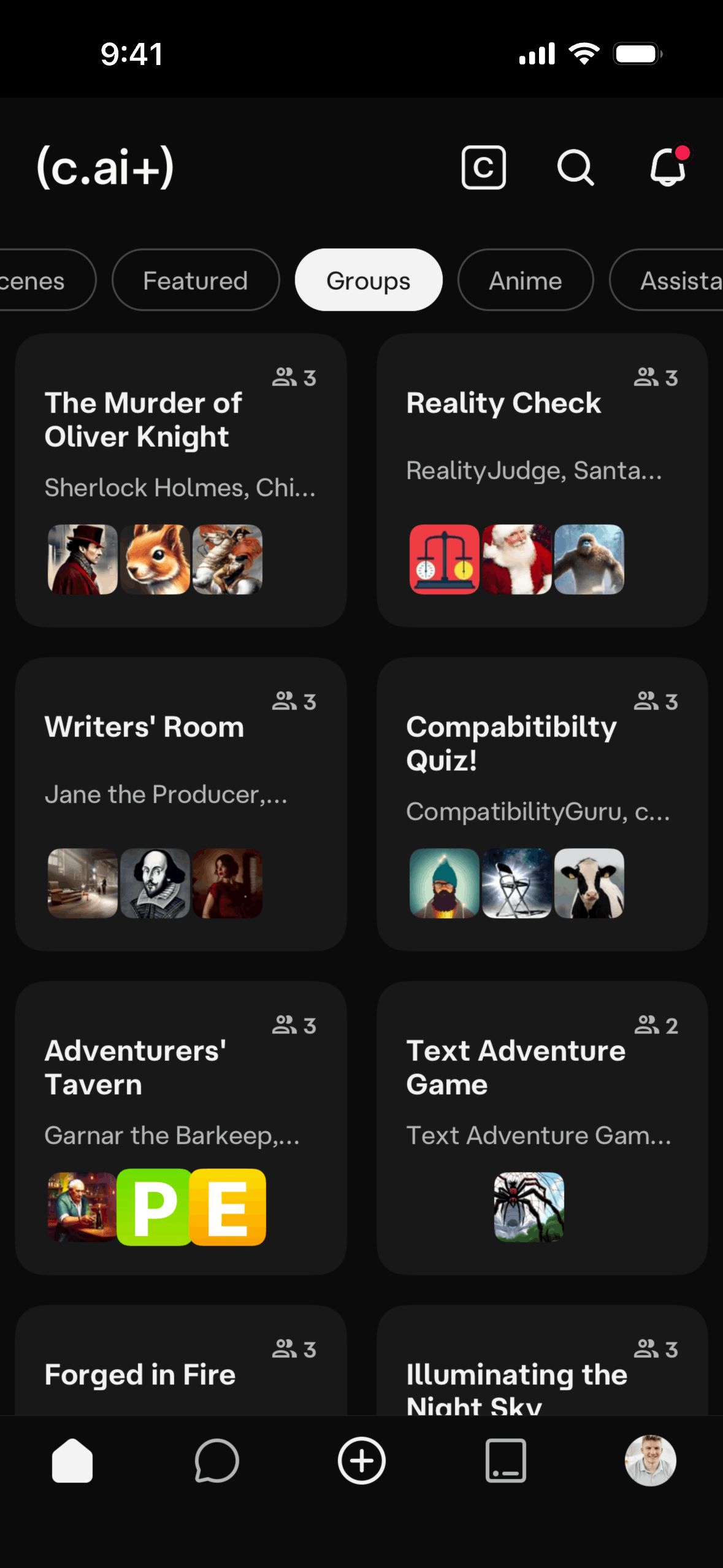 Character AI iOS AI interface screenshot 2