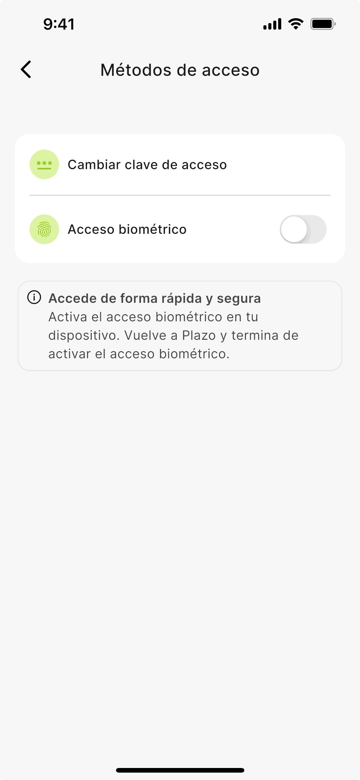 Plazo iOS Finance interface screenshot 5
