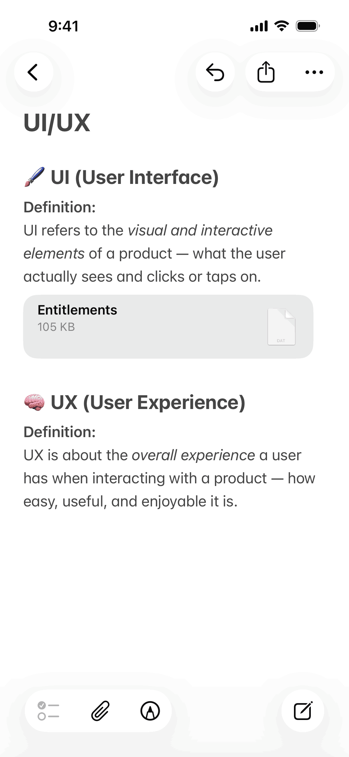 Apple Notes iOS Productivity interface screenshot 17