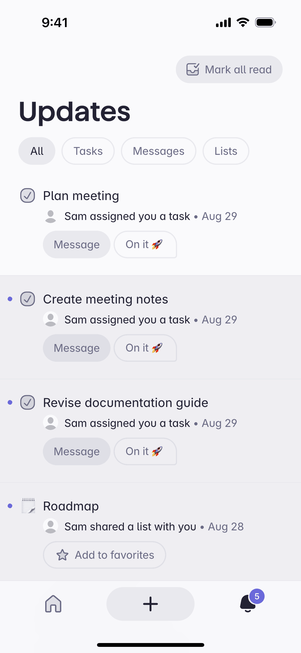 Superlist iOS Productivity interface screenshot 3