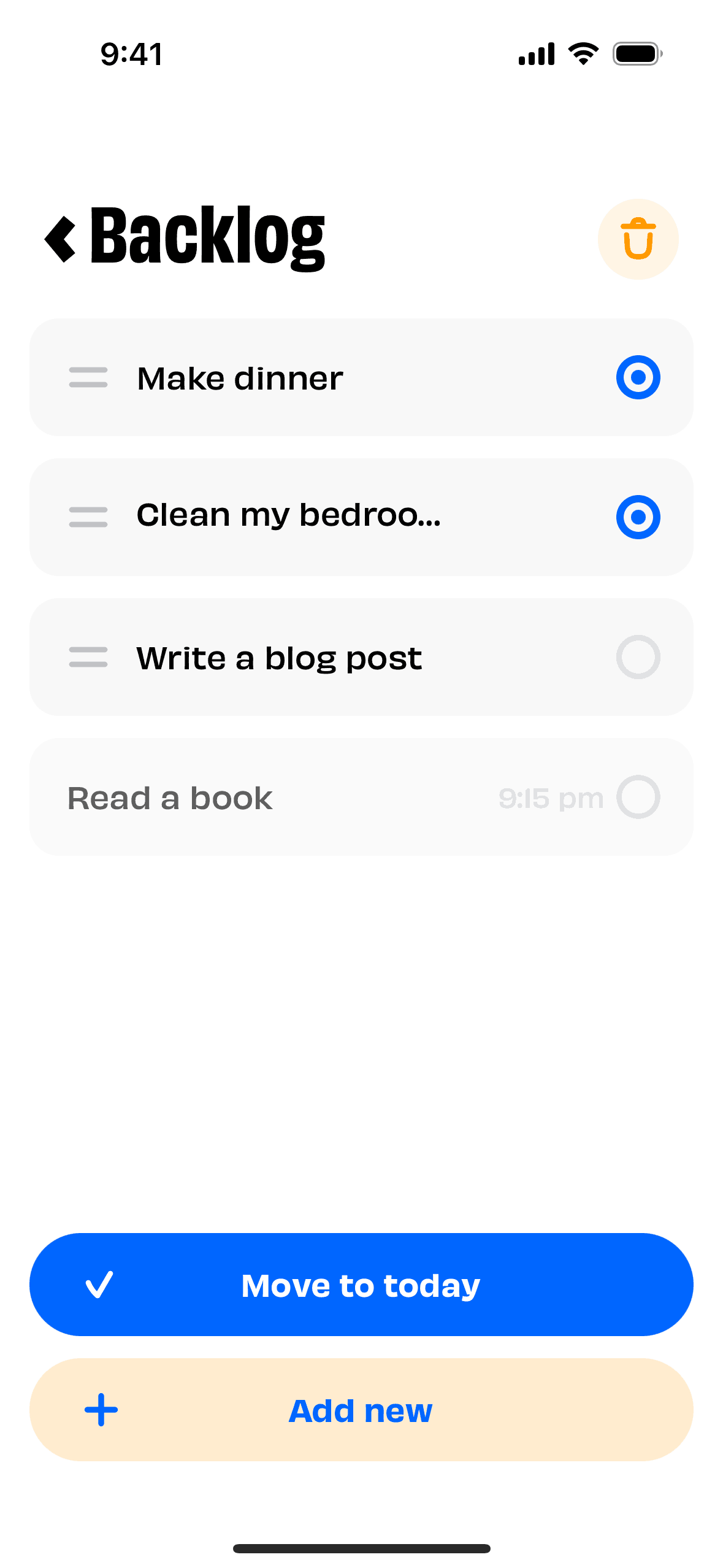 Numo iOS Productivity interface screenshot 20