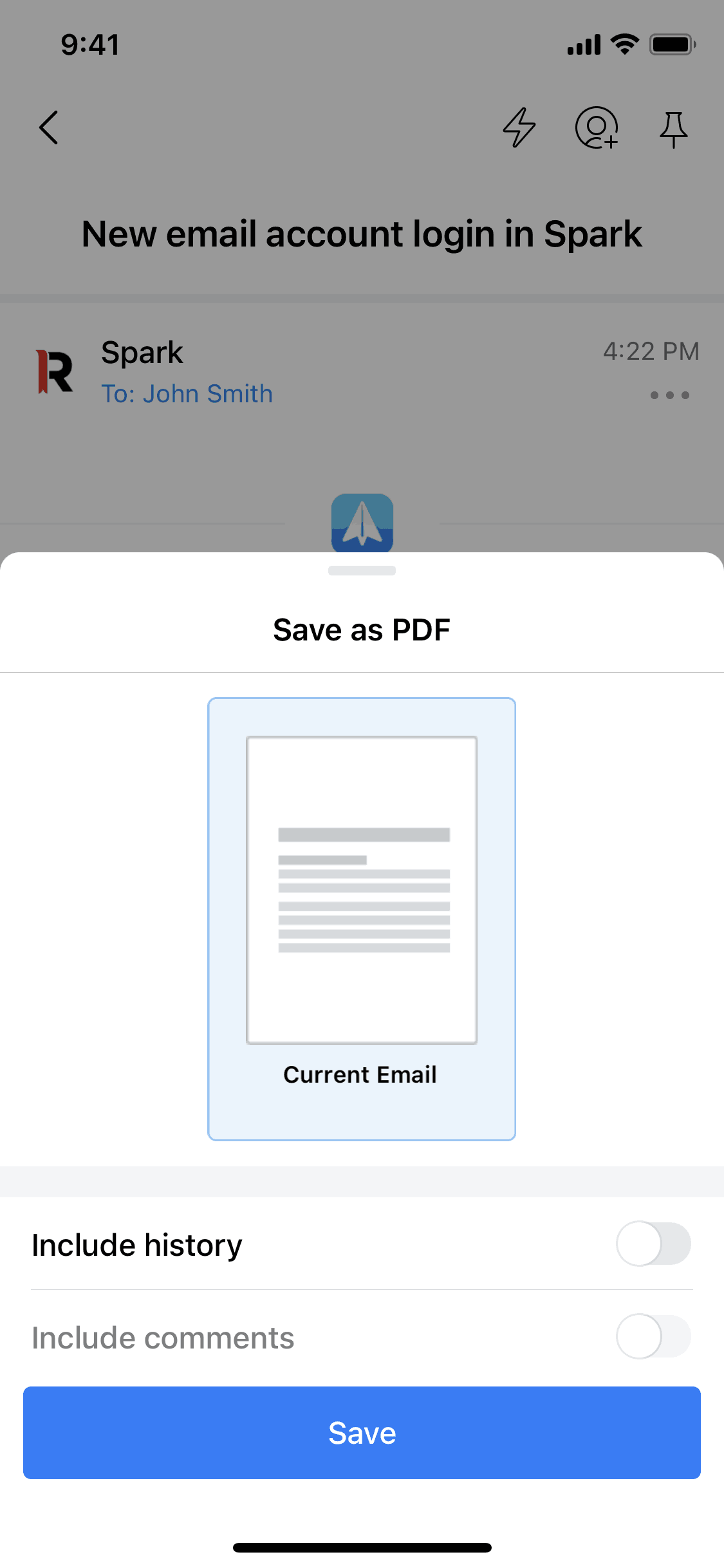 Spark Mail iOS AI interface screenshot 11