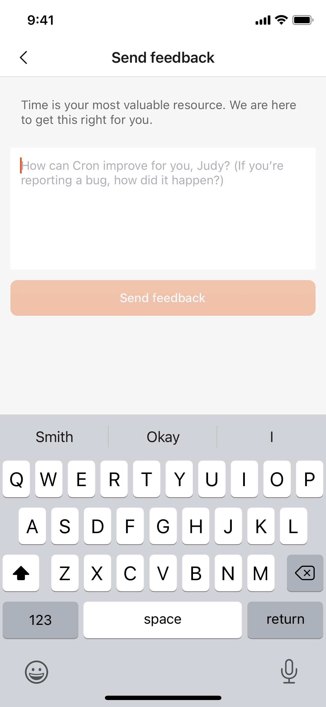 Cron Calendar iOS Productivity interface screenshot 4