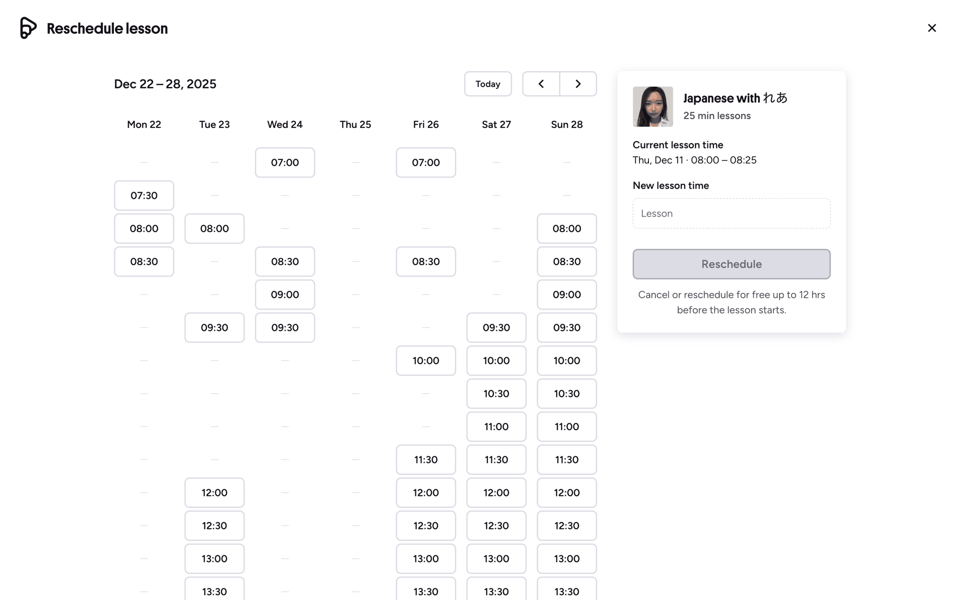 Preply Web Education interface screenshot 1
